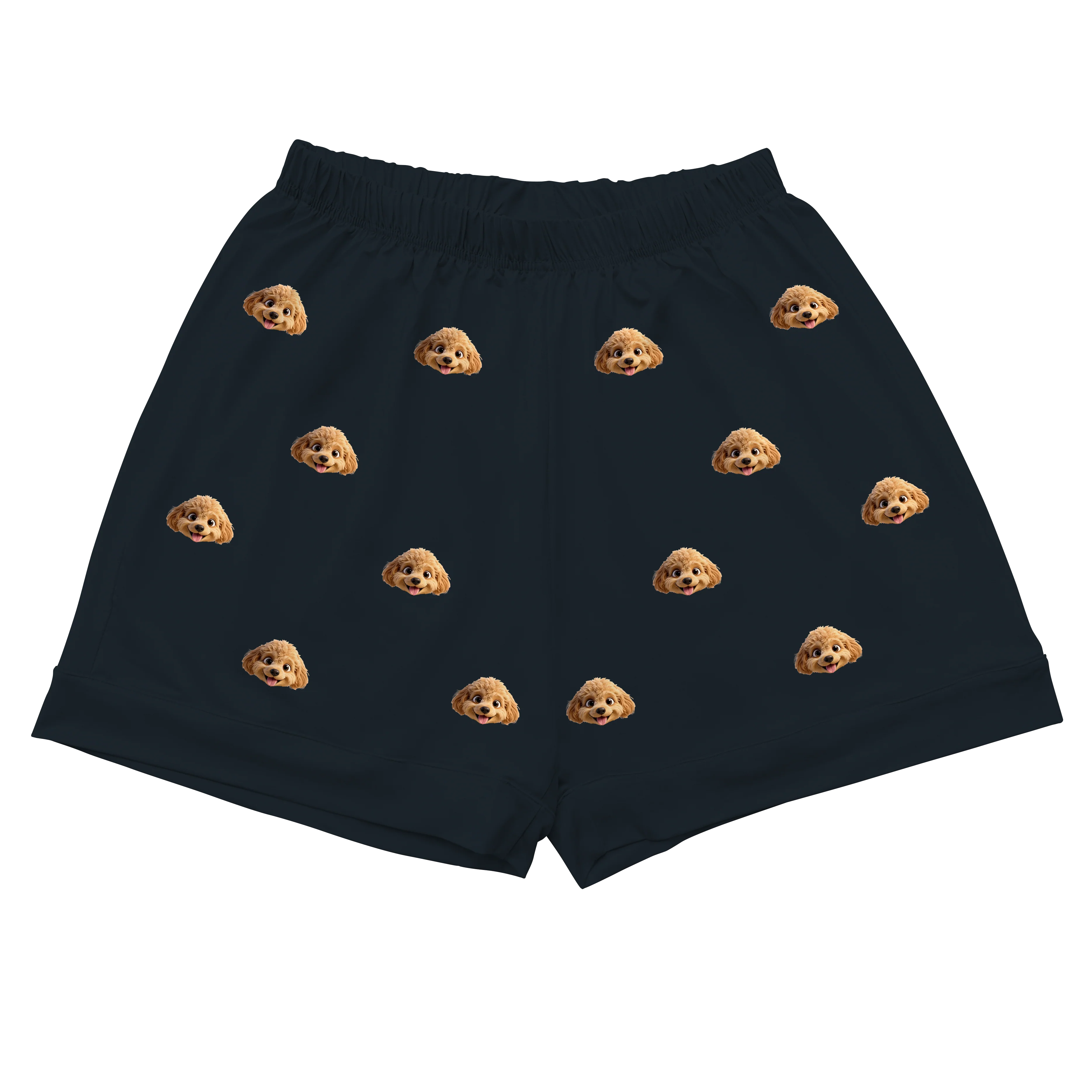 Adult Custom Cartoon Pet Face Pajamas - Black - Image 10