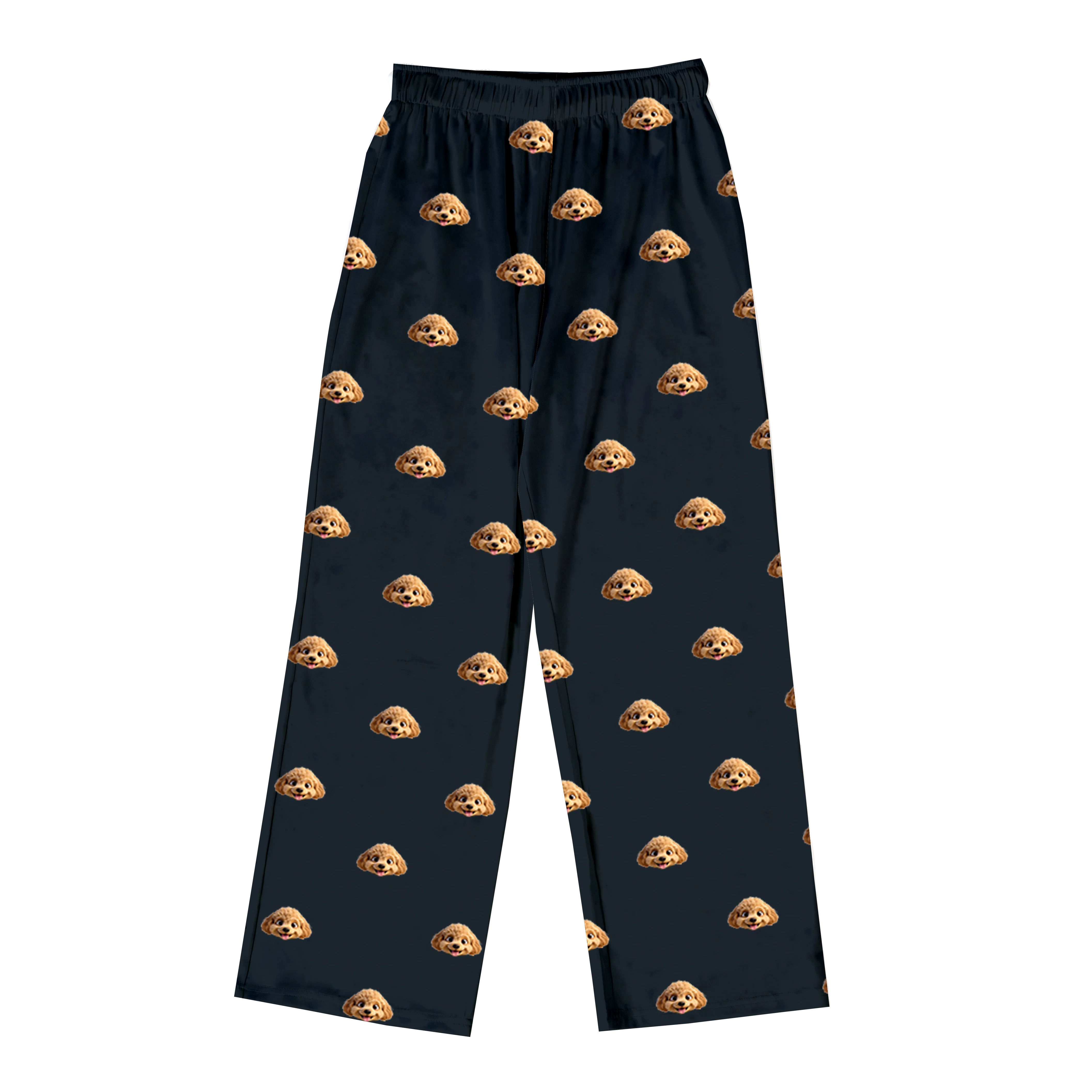 Adult Custom Cartoon Pet Face Pajamas - Black - Image 9