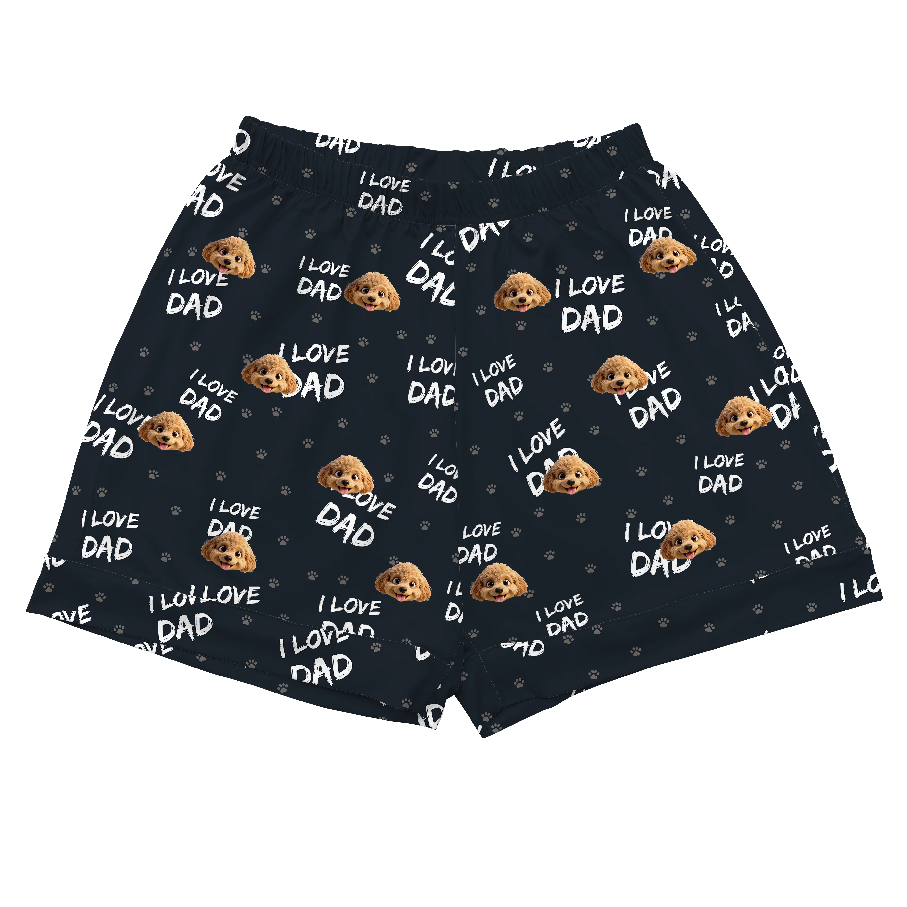 Adult Custom Cartoon Pet Face Pajamas - I Love Dad - Image 9