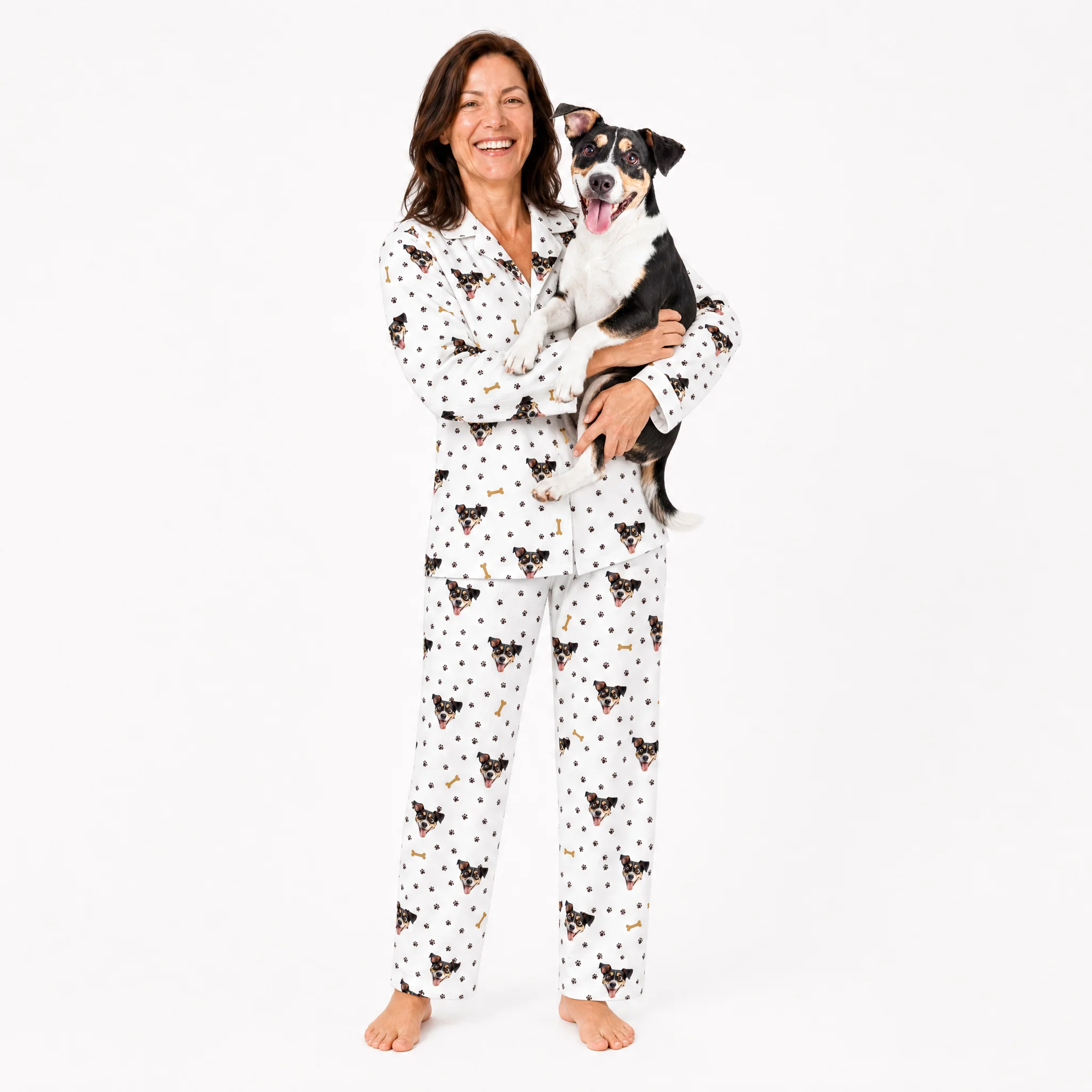 Adult Custom Cartoon Pet Face Pajamas - Image 7