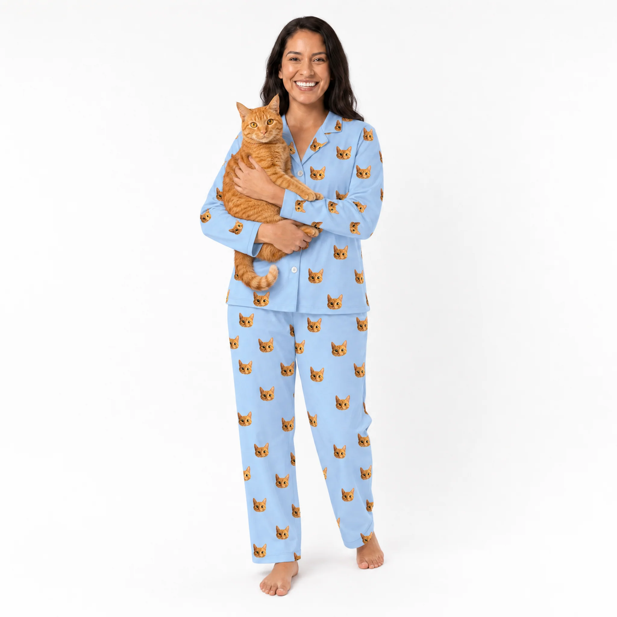 Adult Custom Cartoon Pet Face Pajamas - Image 9