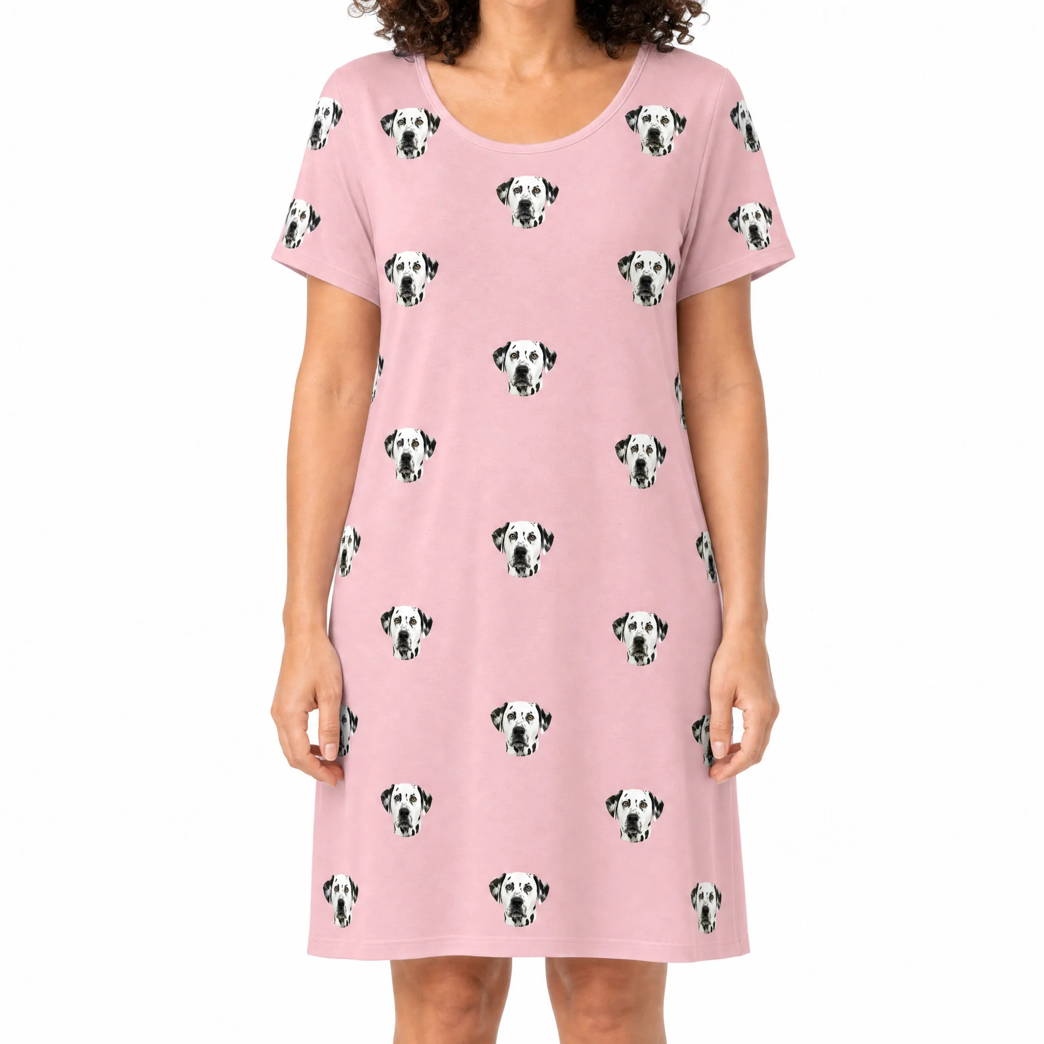 Adult Custom Pet Face Nightgowns - Pink Dream - Image 2