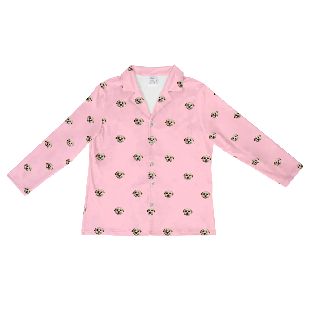 Adult Custom Pet Face Pajamas - Pink Dream - Image 13