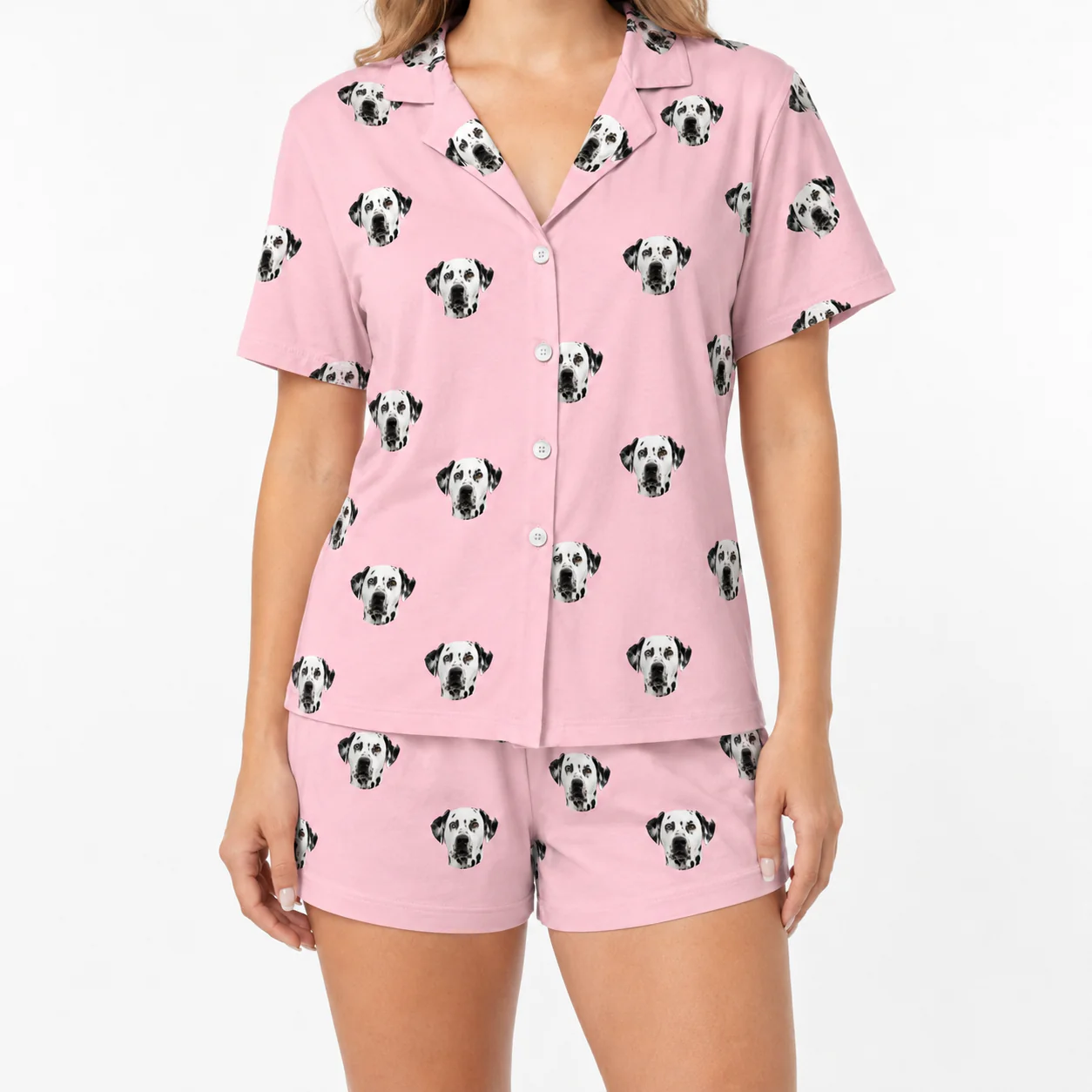 Adult Custom Pet Face Pajamas - Pink Dream - Image 4