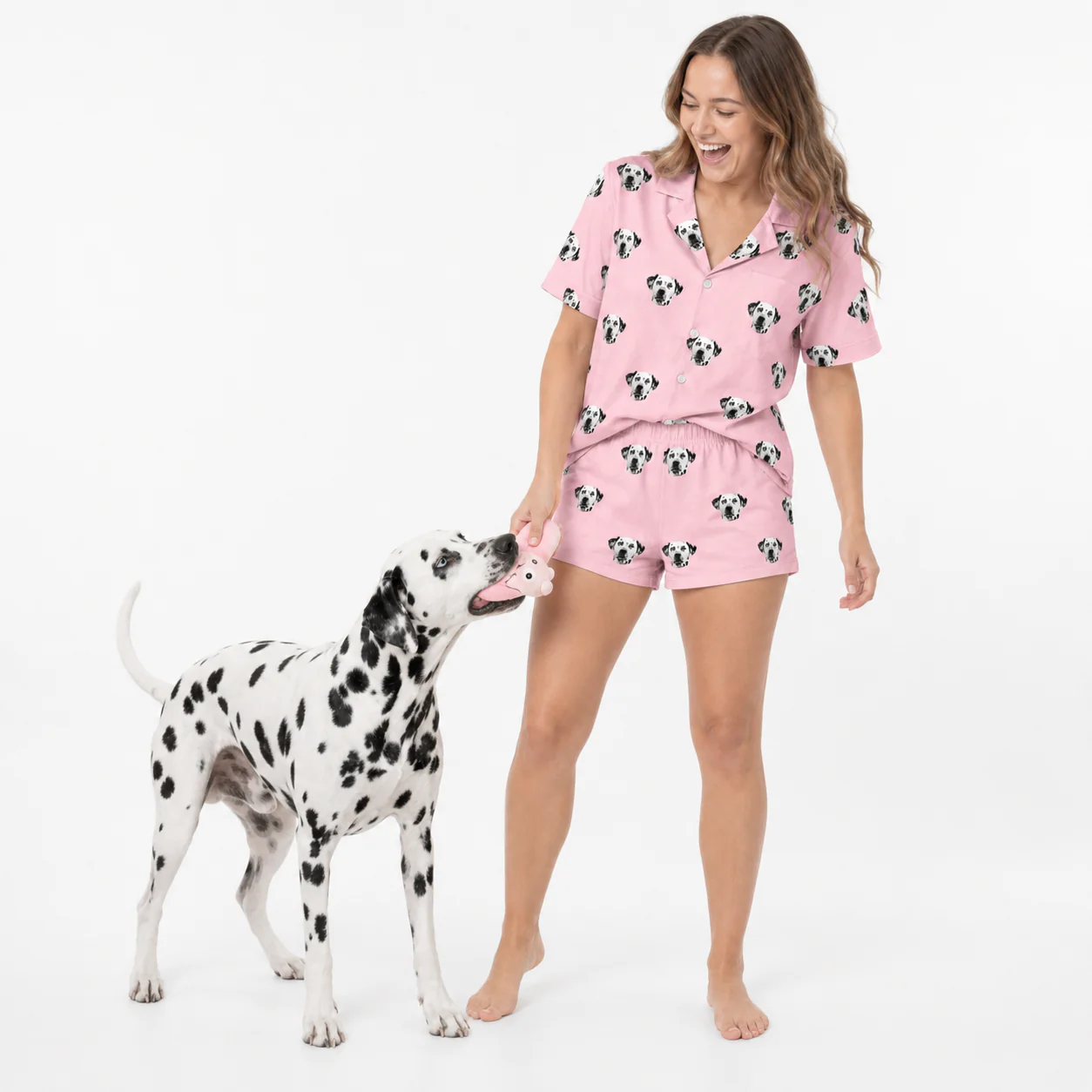 Adult Custom Pet Face Pajamas - Pink Dream - Image 6