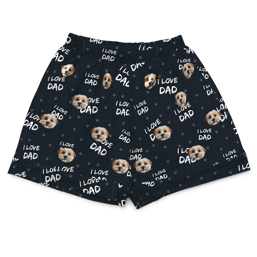 Adult Custom Pet Face Pajamas - I Love Dad - Image 13