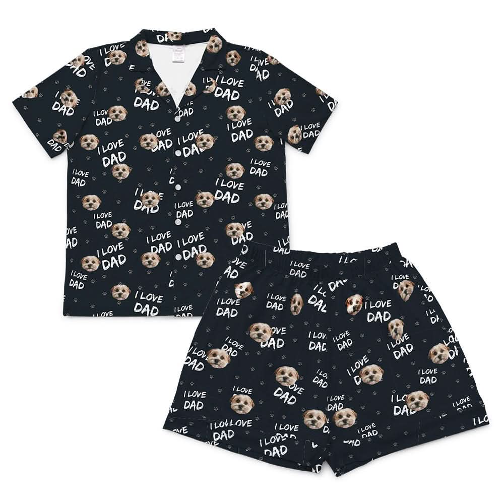 Adult Custom Pet Face Pajamas - I Love Dad - Image 9