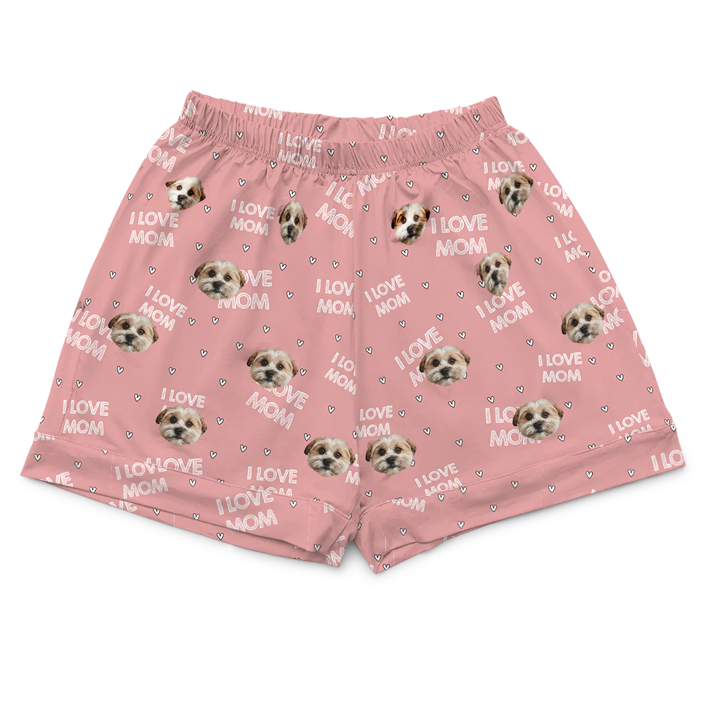 Adult Custom Pet Face Pajamas - I Love Mom - Image 13