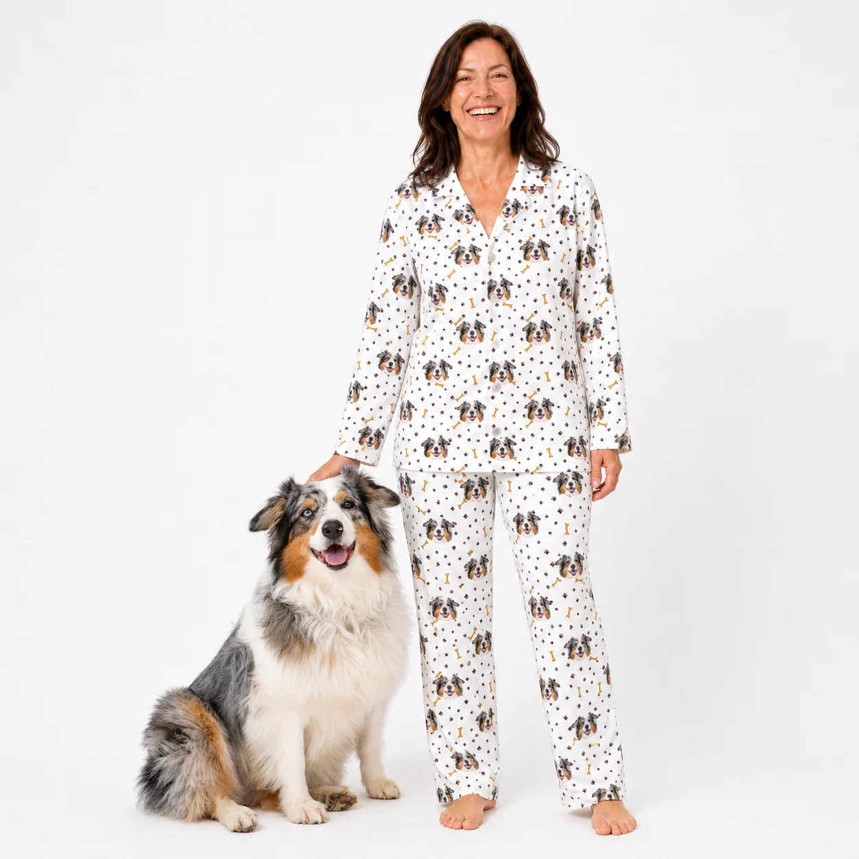 Adult Custom Pet Face Pajamas - Paws and Bones - Image 5