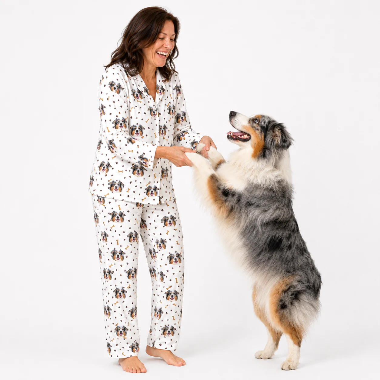 Adult Custom Pet Face Pajamas - Paws and Bones - Image 7