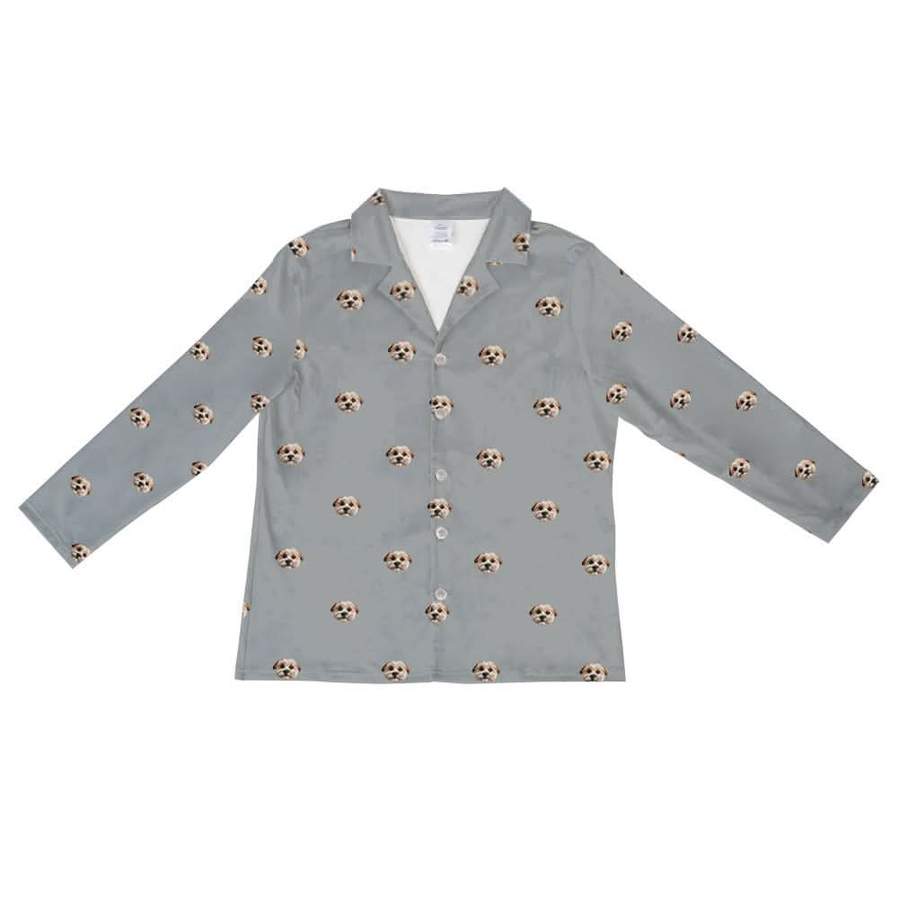 Adult Custom Pet Face Pajamas - Slate Gray - Image 11