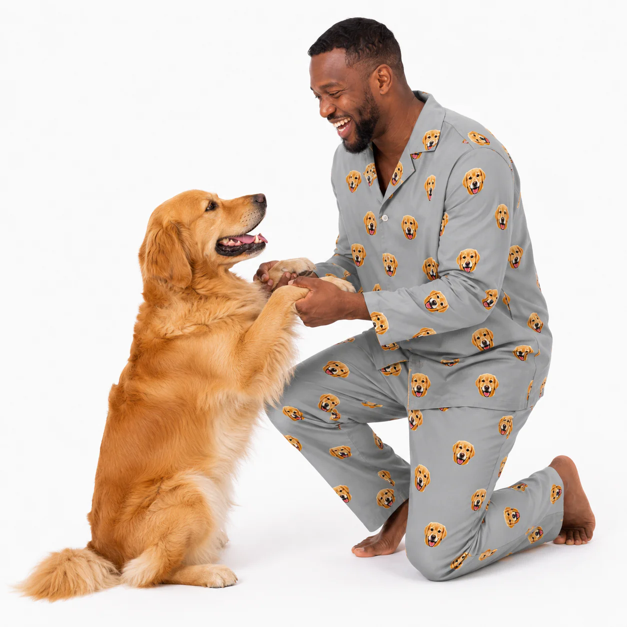 Adult Custom Pet Face Pajamas - Slate Gray - Image 6