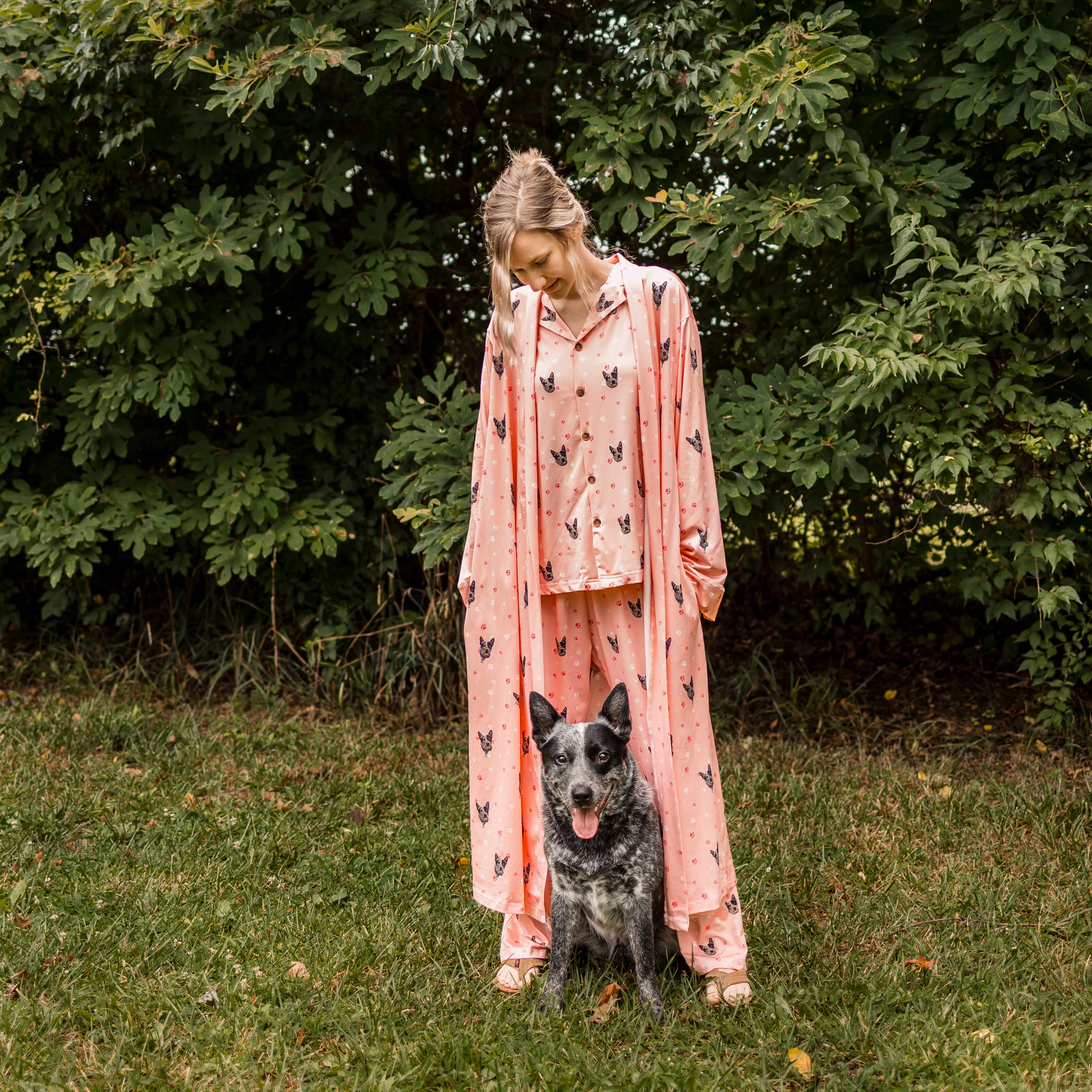 Adult Custom Pet Face Robes - Light Pink Paws - Image 5