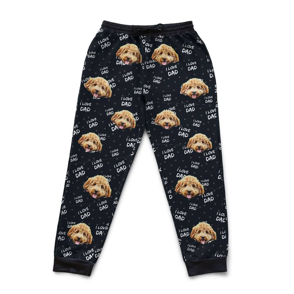 Adult Custom Pet Face Sweatpants - I Love Dad - Image 4