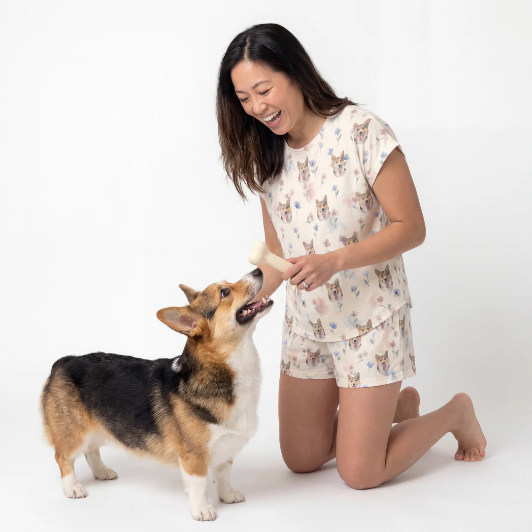 Fitted T-Shirt Pajama Set | Pet Face Pajamas - Image 2