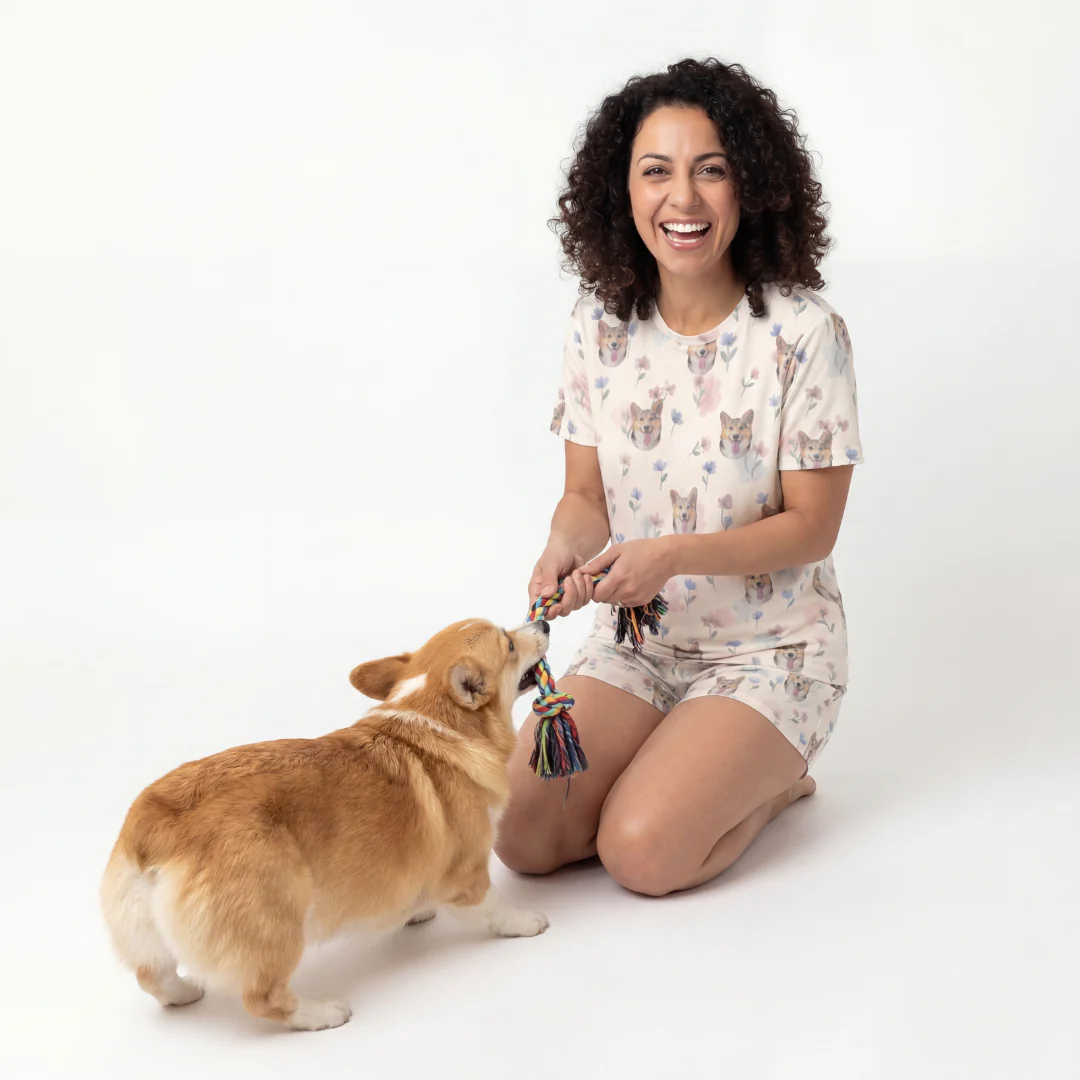 Relaxed T-Shirt Pajama Set | Pet Face Pajamas - Image 20