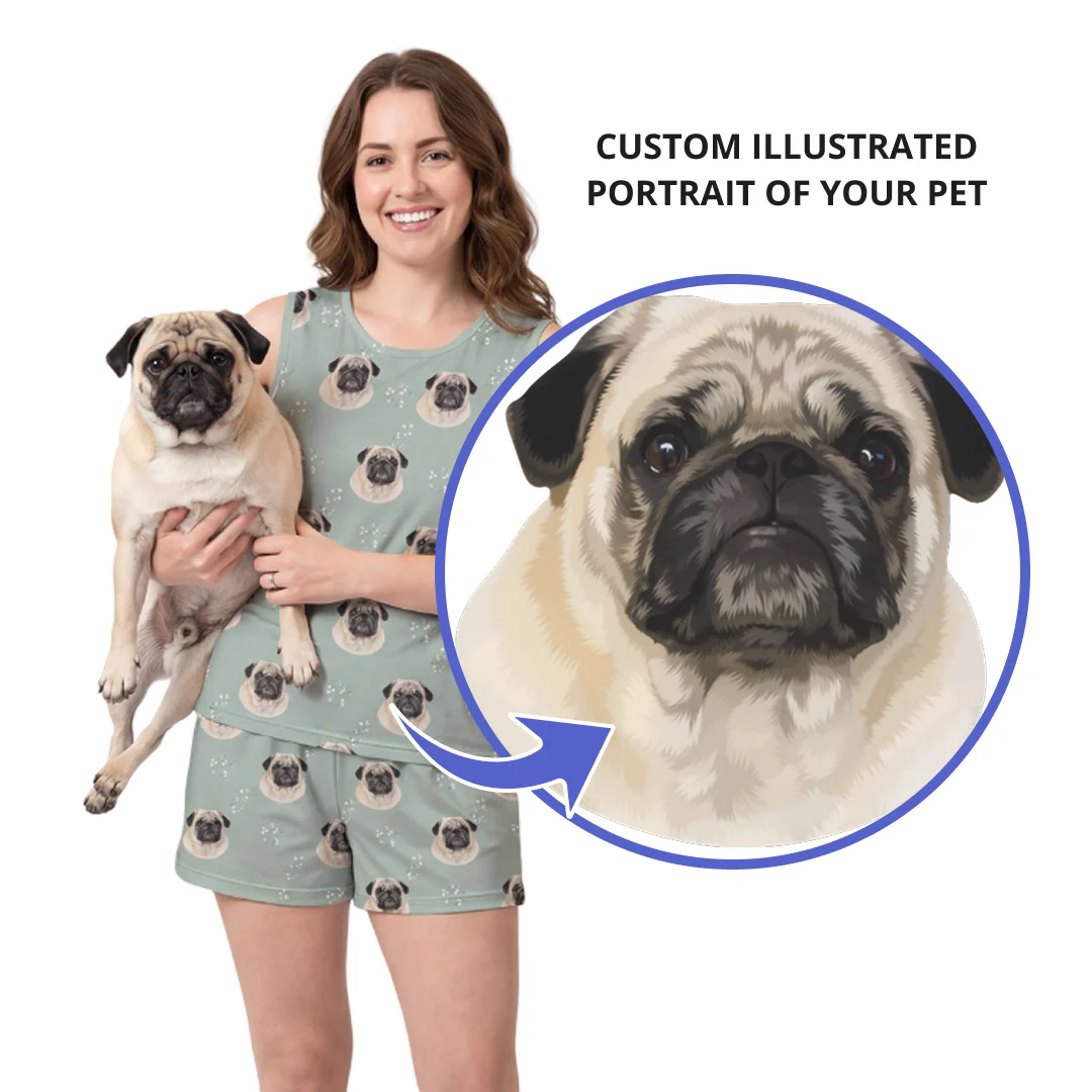 Tank Top Pajama Set | Pet Face Pajamas - Image 10