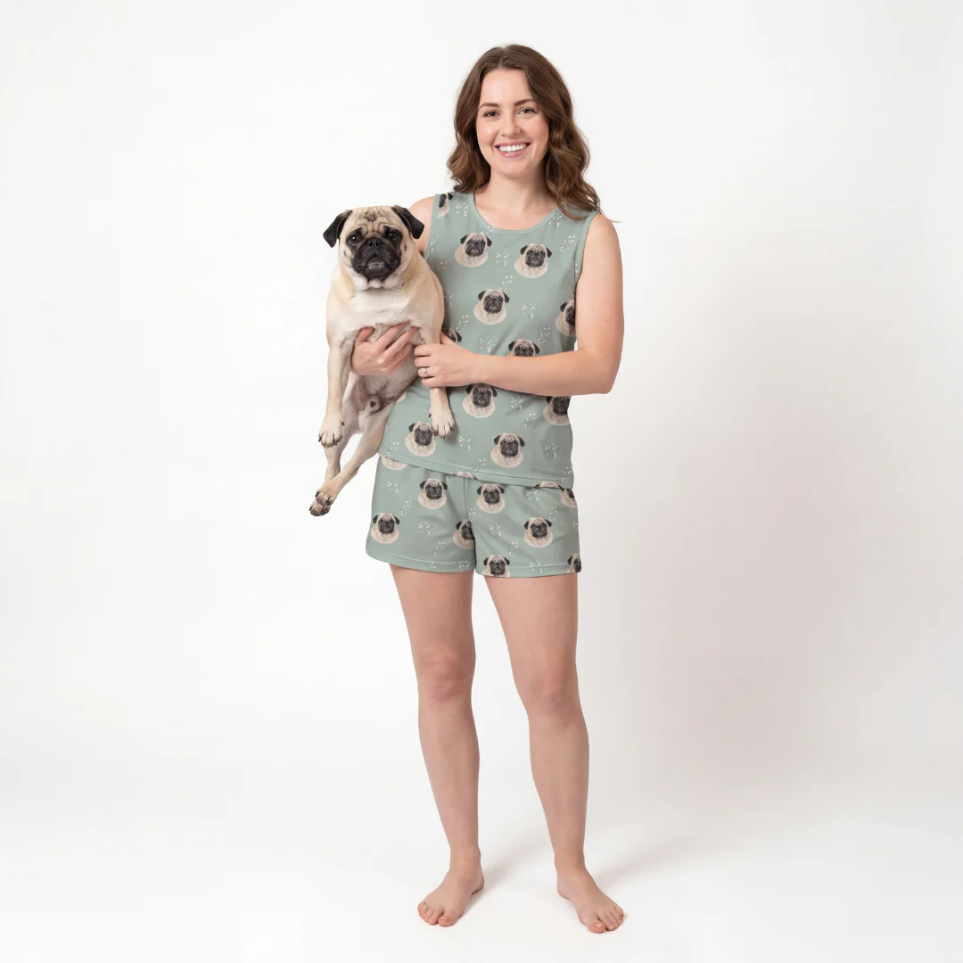 Tank Top Pajama Set | Pet Face Pajamas - Image 17