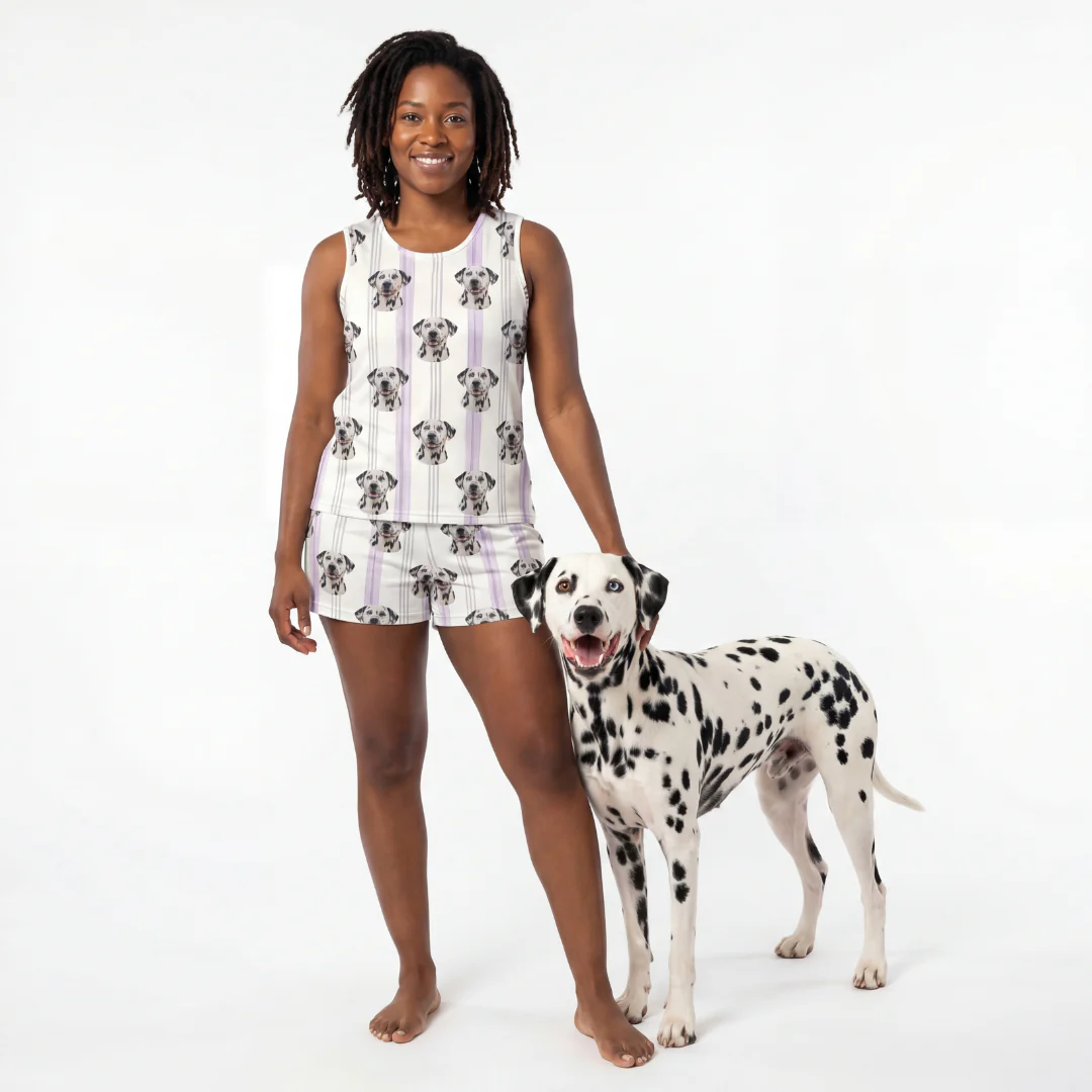 Tank Top Pajama Set | Pet Face Pajamas - Image 8