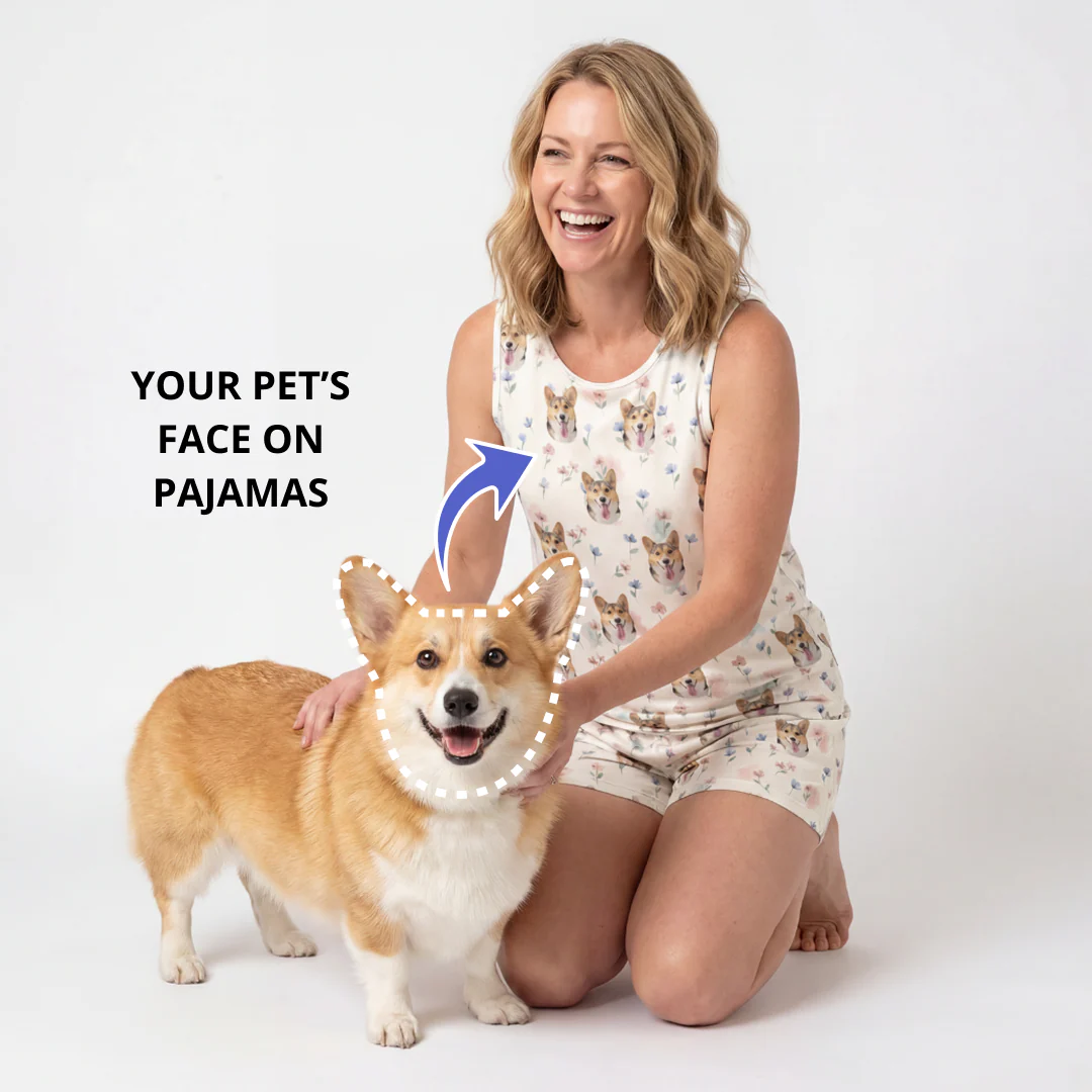 Tank Top Pajama Set | Pet Face Pajamas - Image 9