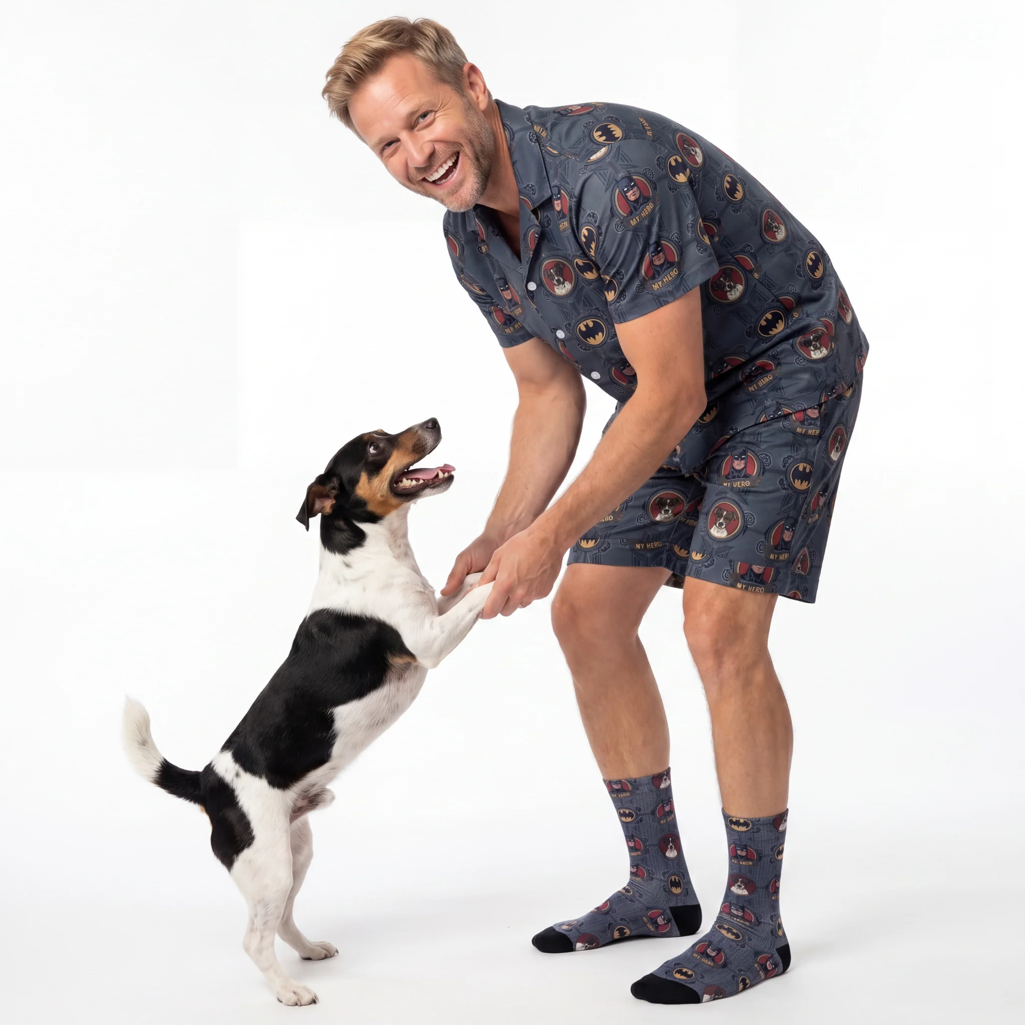 Men's Batman Pajamas with Your Pet's Face - Image 10