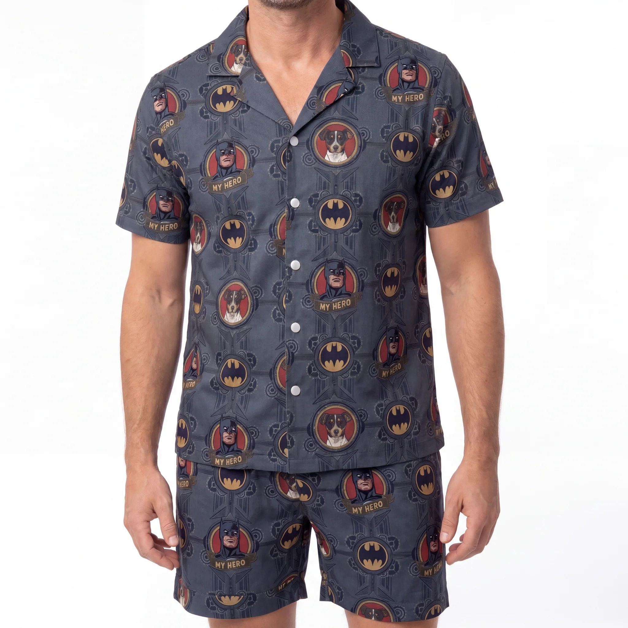 Men's Batman Pajamas with Your Pet's Face - Image 11