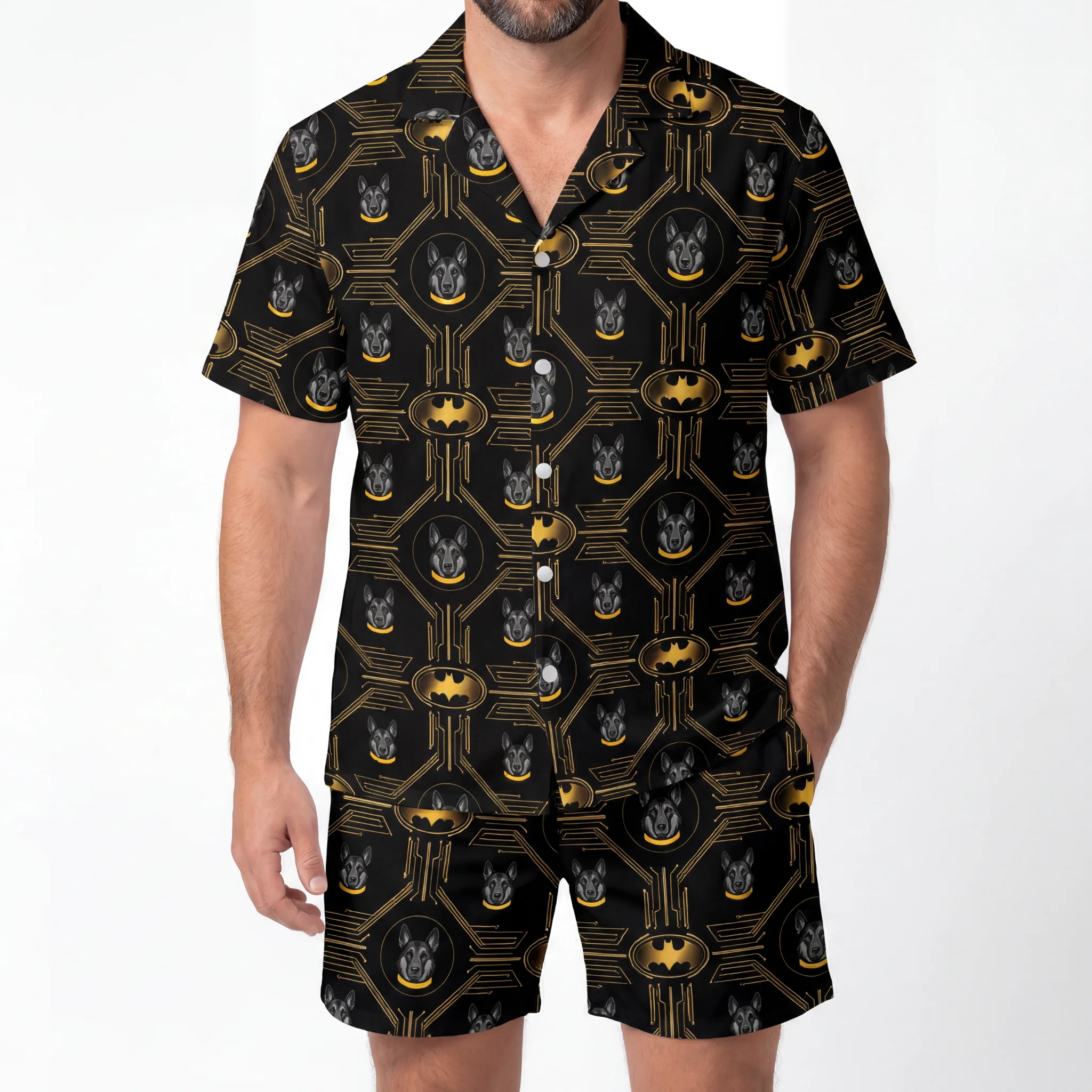 Men's Batman Pajamas with Your Pet's Face - Image 8