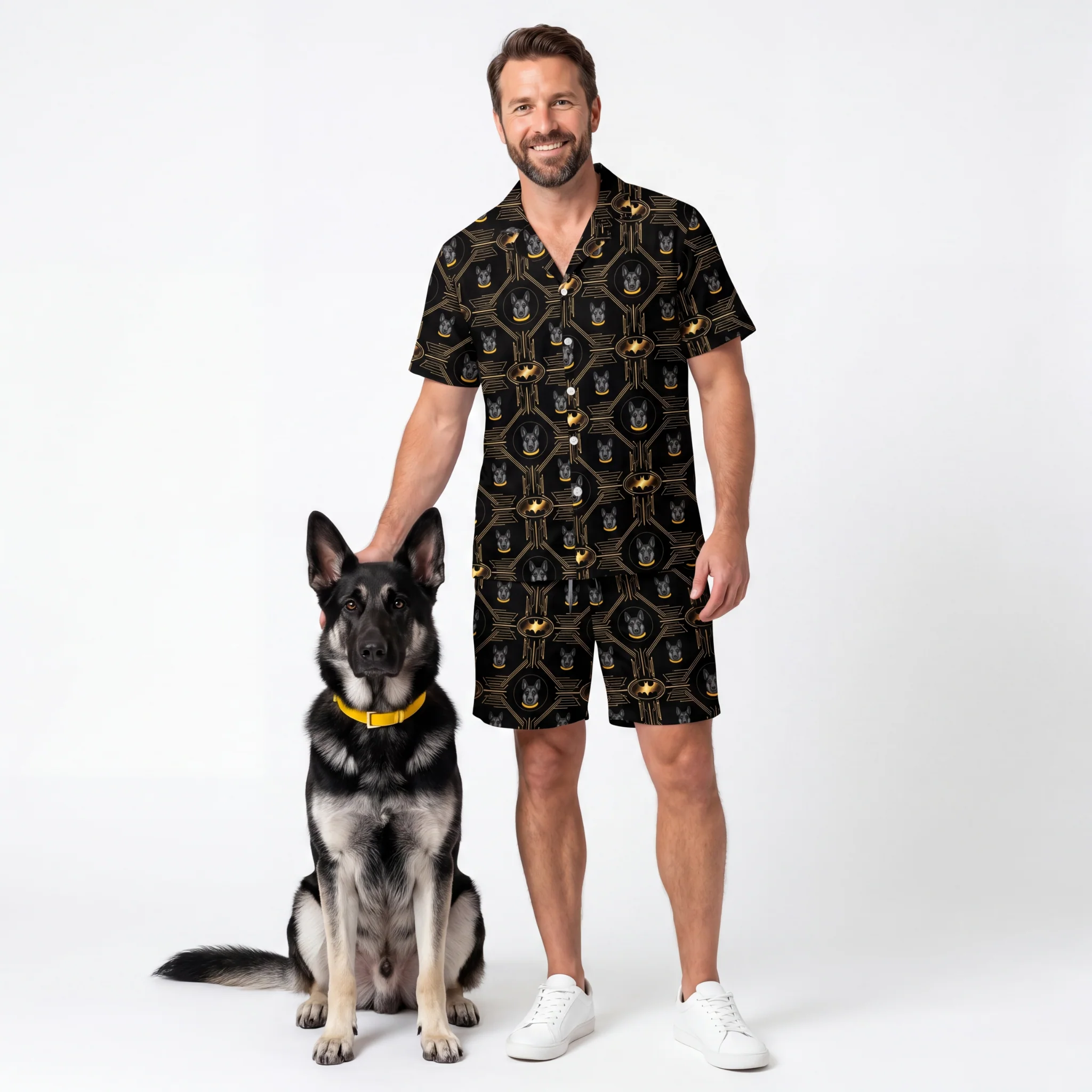 Men's Batman Pajamas with Your Pet's Face - Image 9