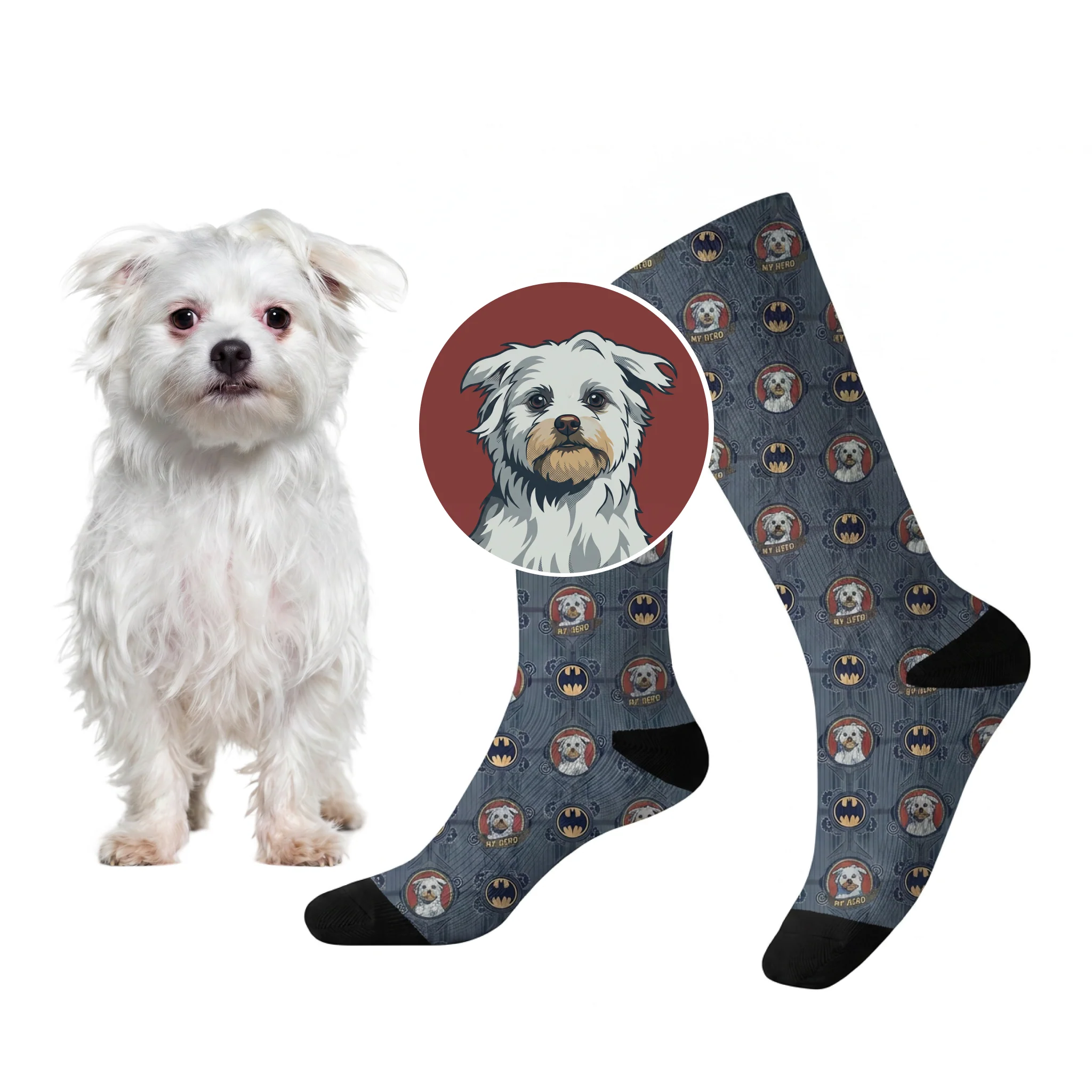 Batman Socks with Your Pet's Face - Image 5