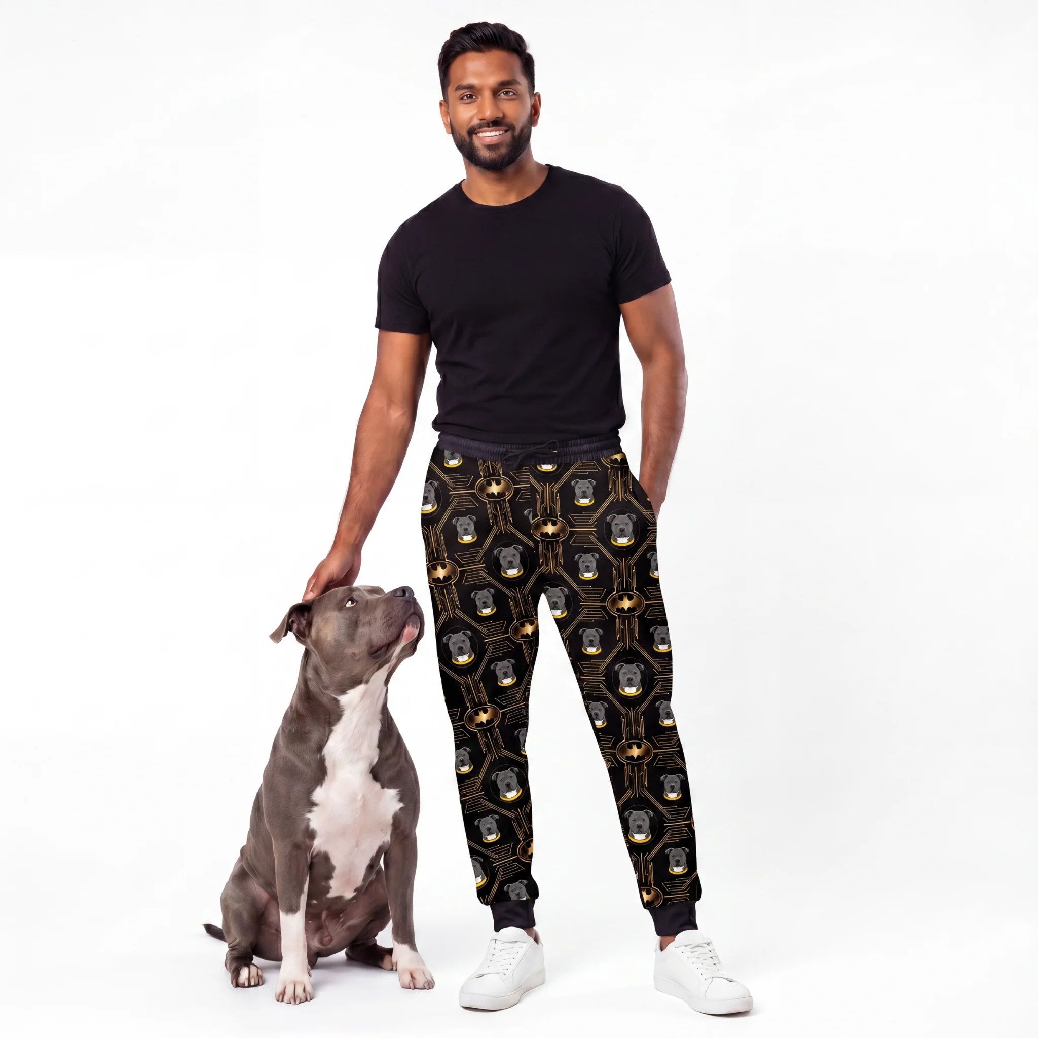 Batman Sweatpants with Your Pet’s Face - Image 4