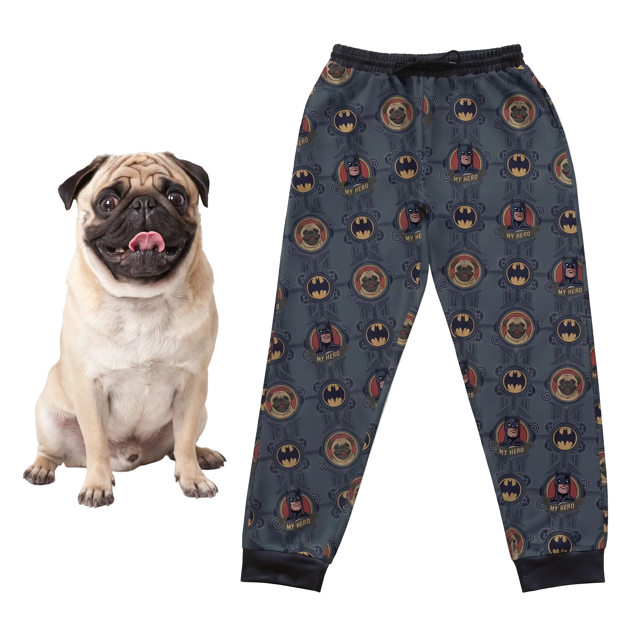Batman Sweatpants with Your Pet’s Face - Dark Knight - Image 3