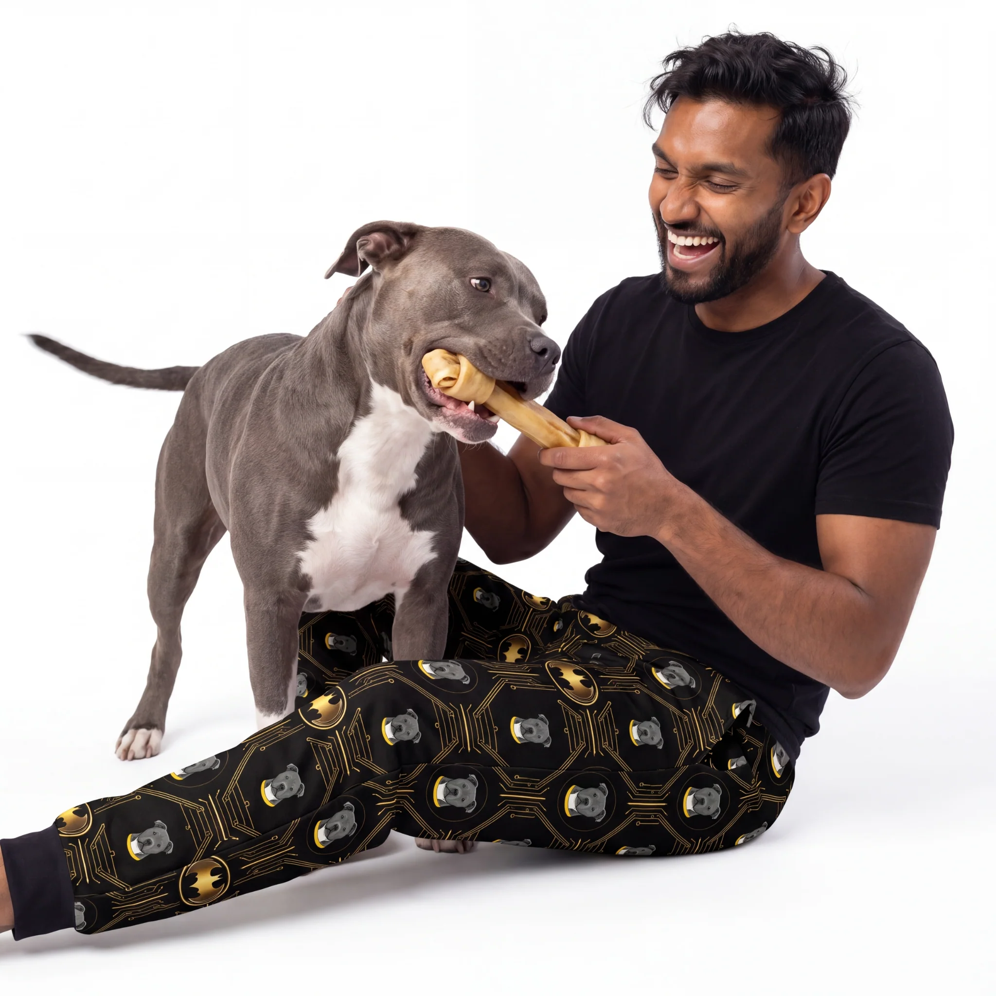 Batman Sweatpants with Your Pet’s Face - Iconic Batman - Image 4