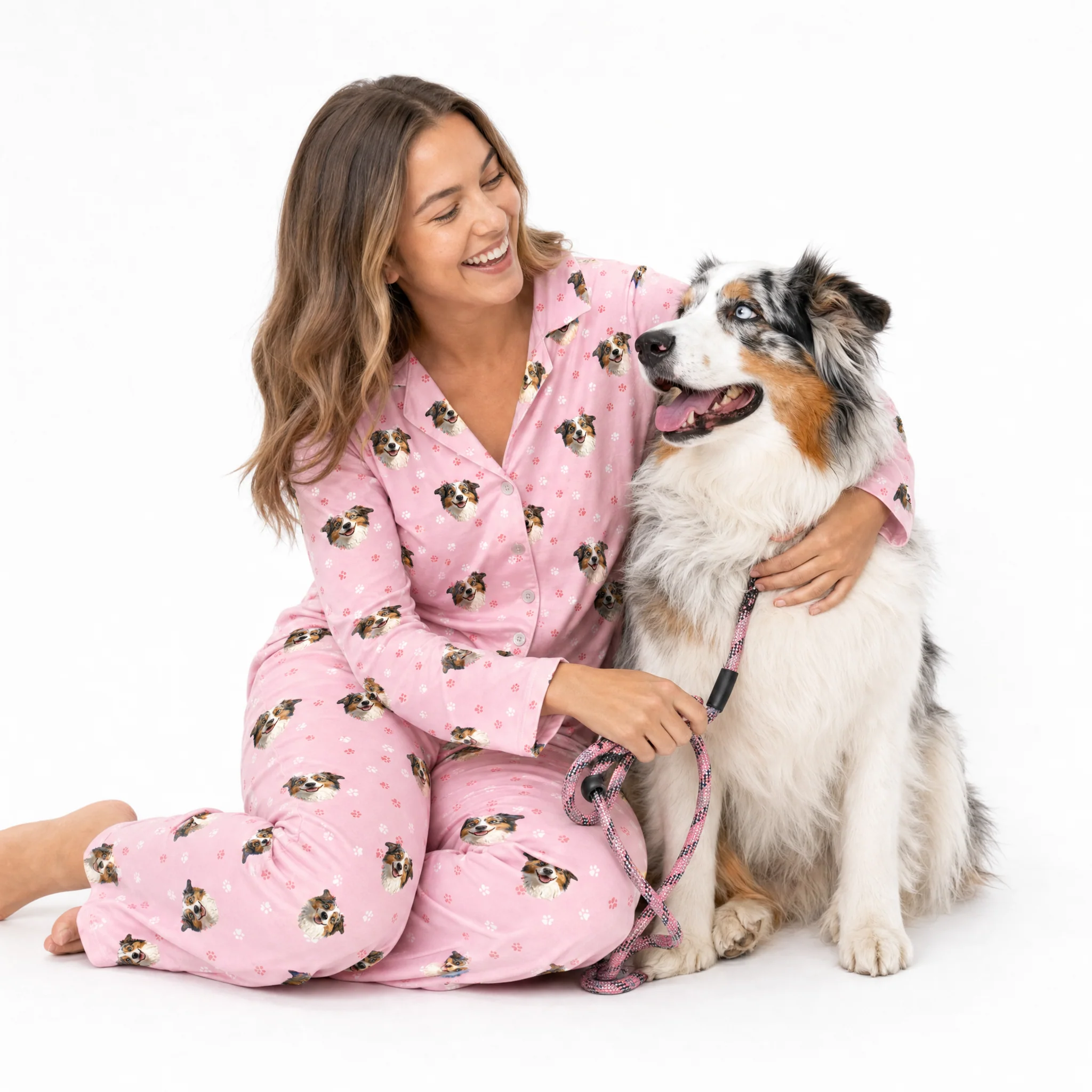 Adult Custom Cartoon Pet Face Pajamas - Image 15