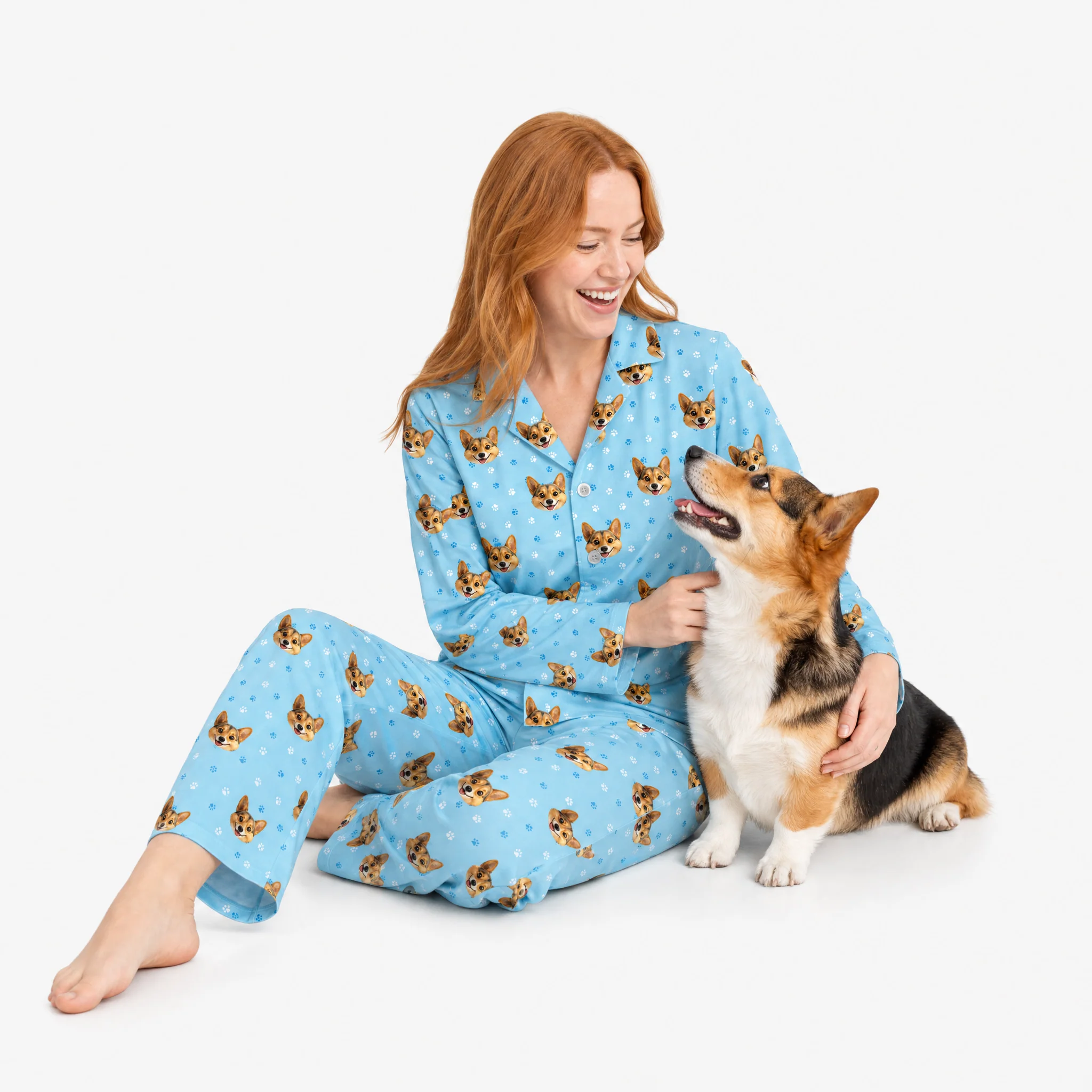 Adult Custom Cartoon Pet Face Pajamas - Image 16