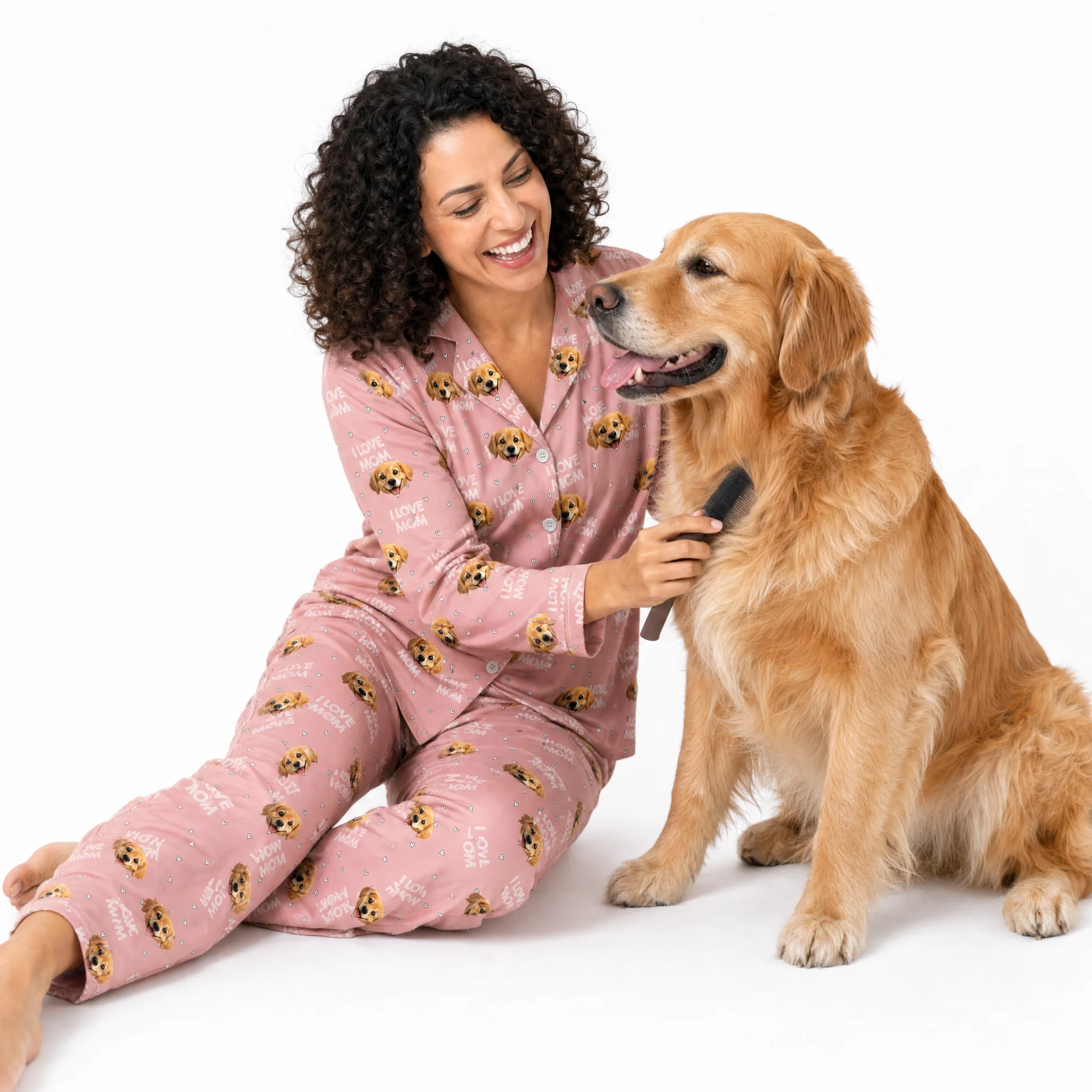 Adult Custom Cartoon Pet Face Pajamas - Image 19