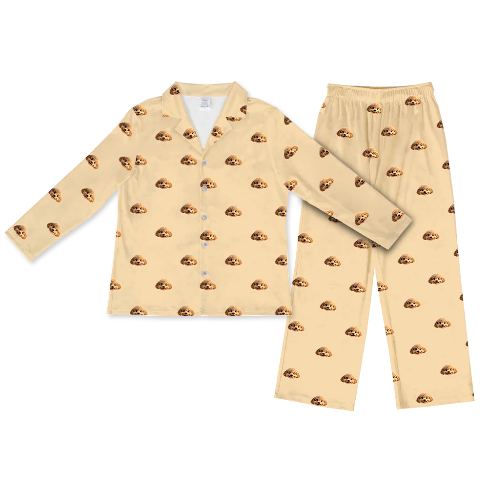 Adult Custom Cartoon Pet Face Pajamas - Image 26