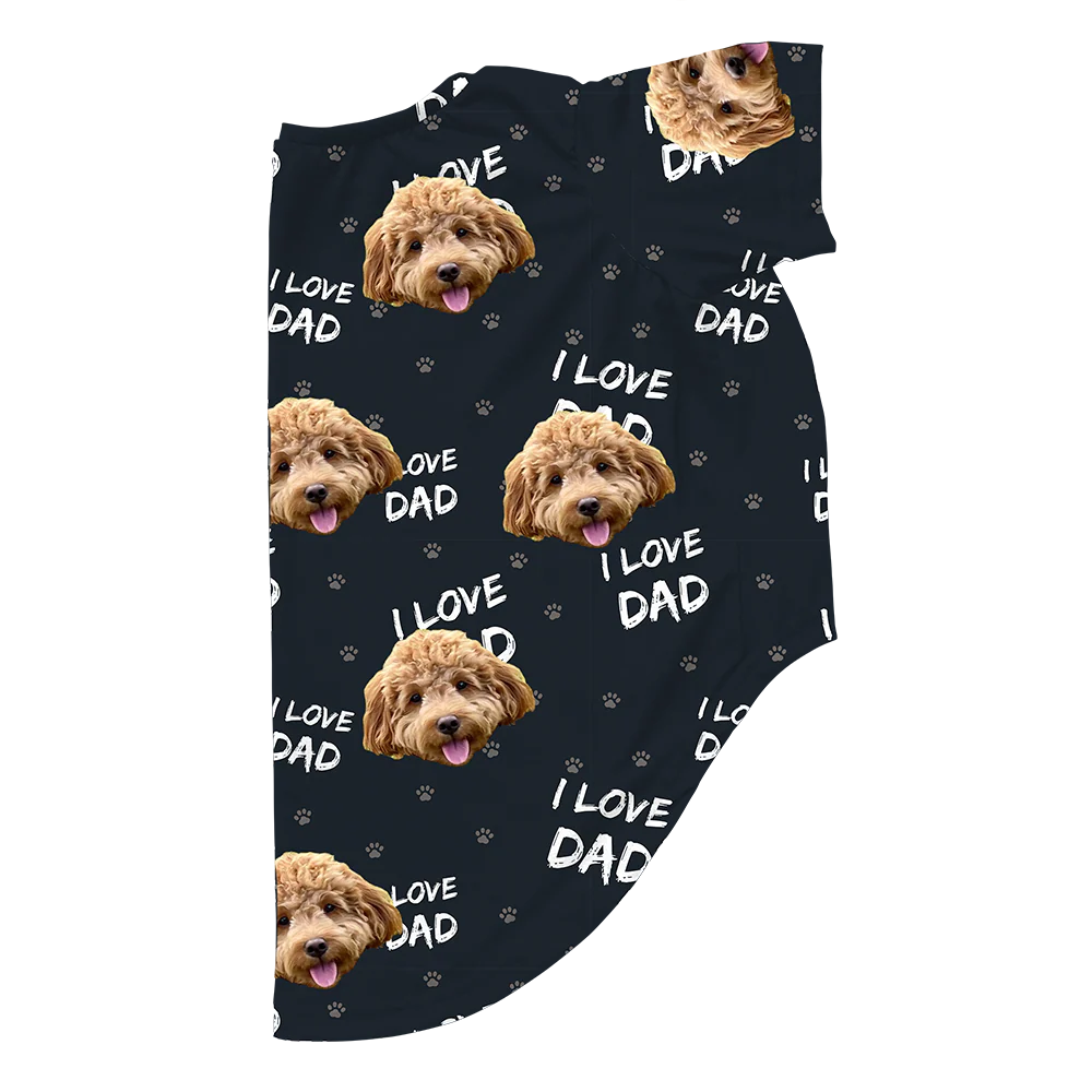 Custom Dog Pajamas - I Love Dad - Image 4