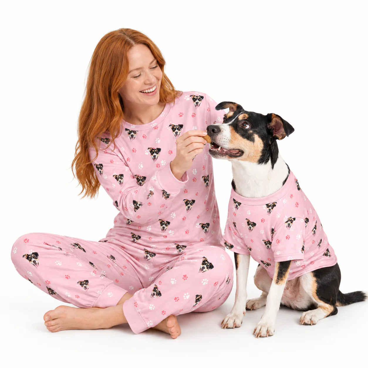 Custom Dog Pajamas - Light Pink Paws - Image 4