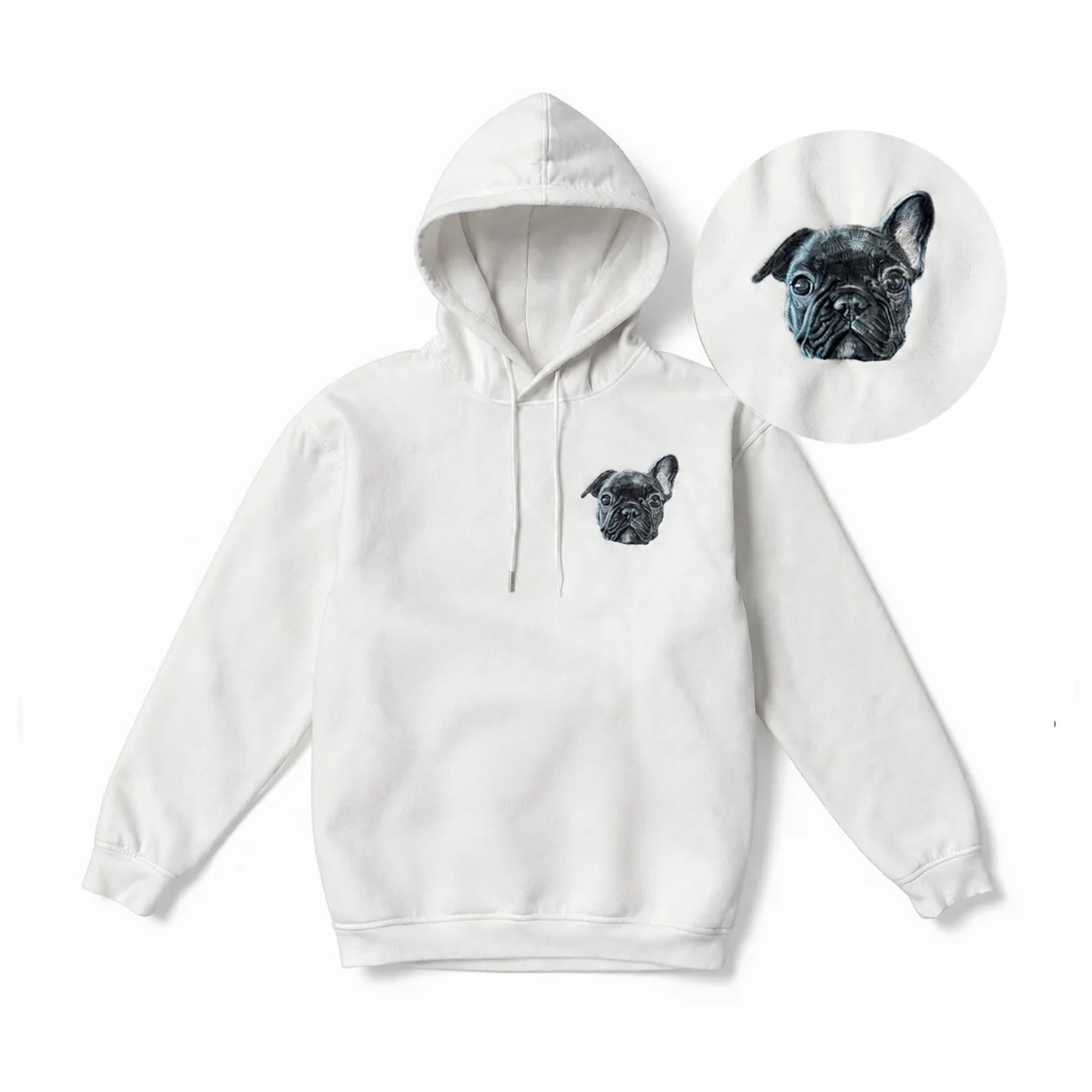 Custom Embroidered Hoodie With Your Pet's Face - Image 3