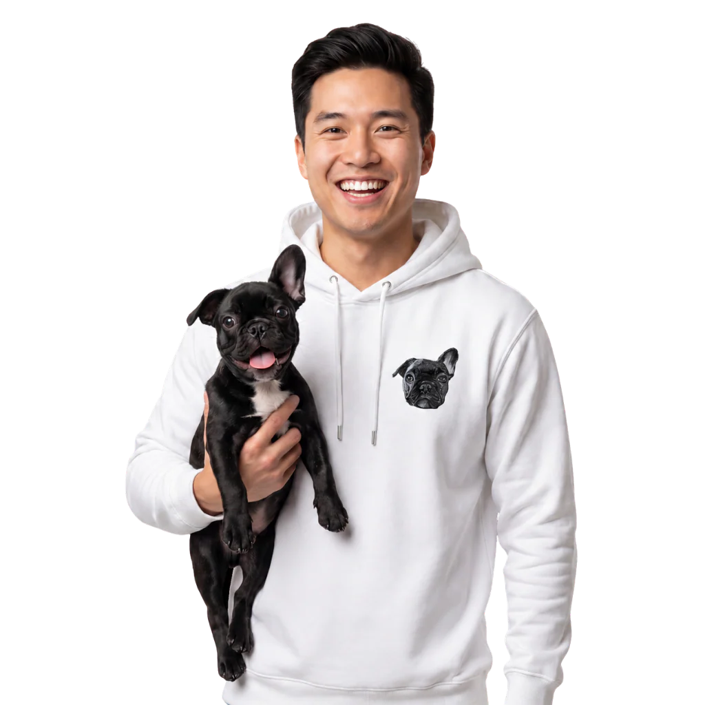Custom Embroidered Hoodie With Your Pet's Face - Image 5