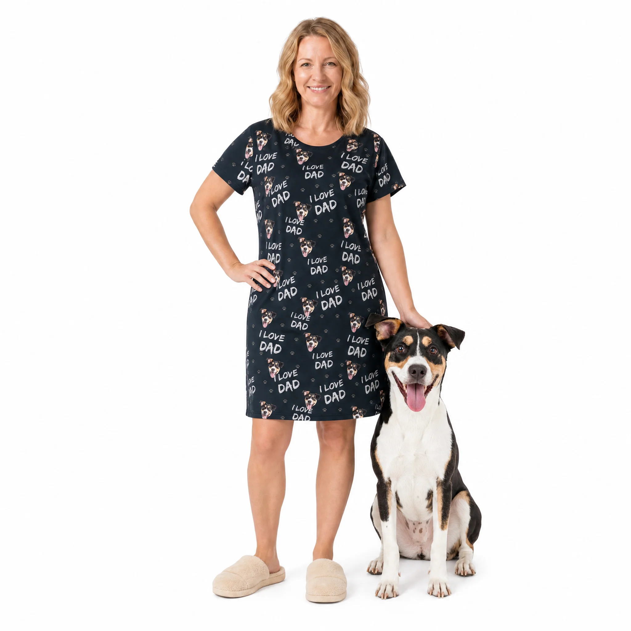 Adult Custom Pet Face Nightgowns - Image 4