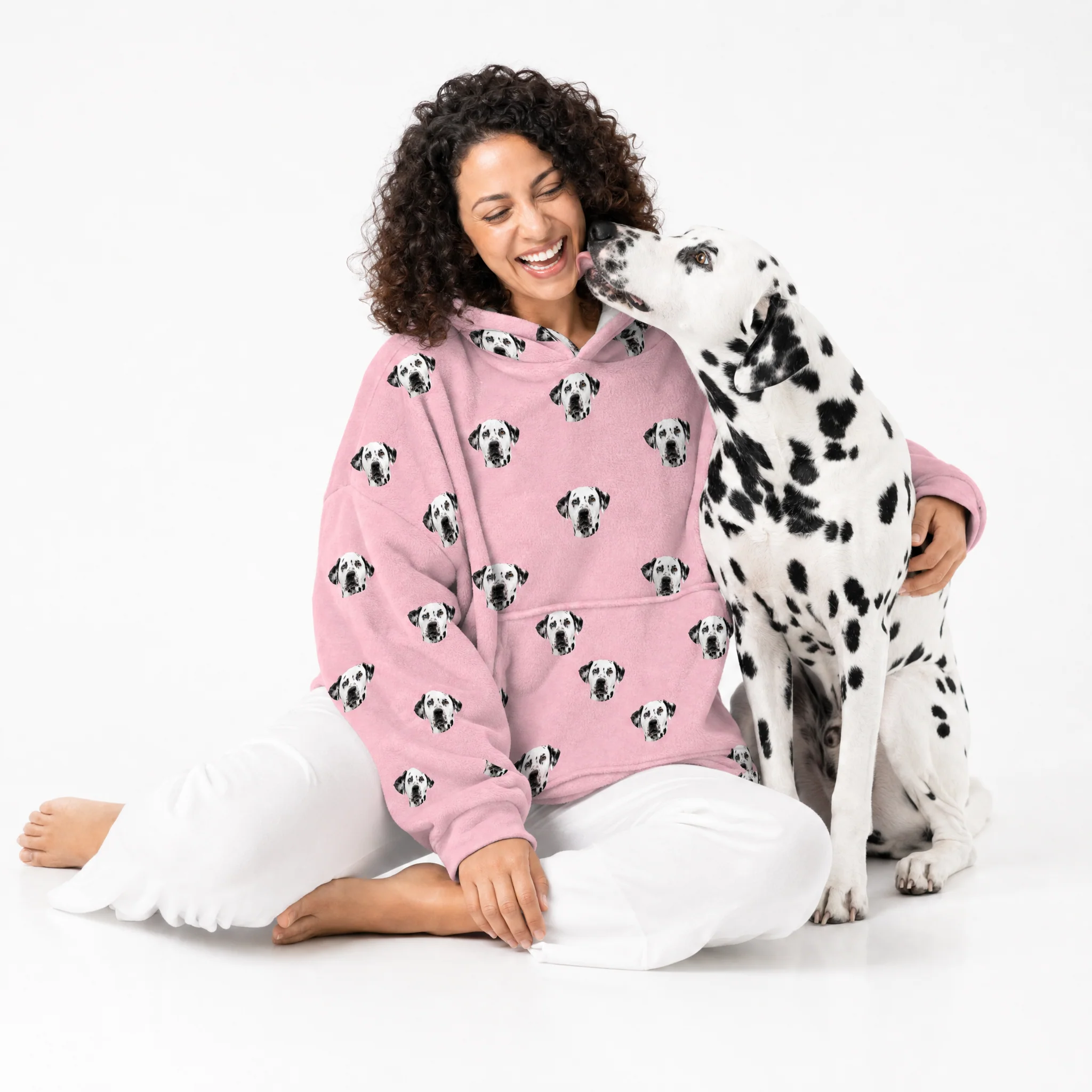 Adult Custom Pet Face Fleece Blanket Hoodie - Image 7