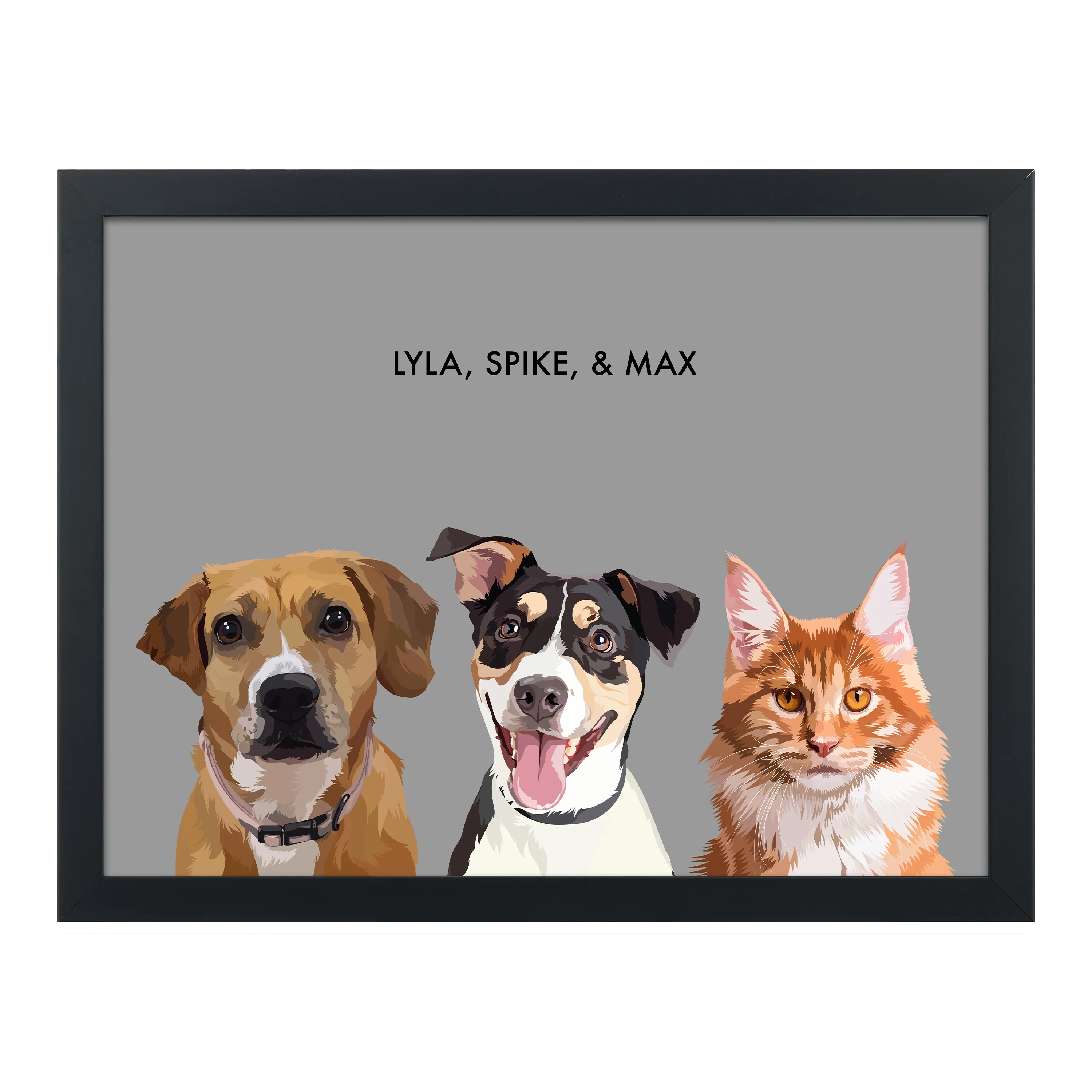 Custom Three Pet Portrait - Image 11