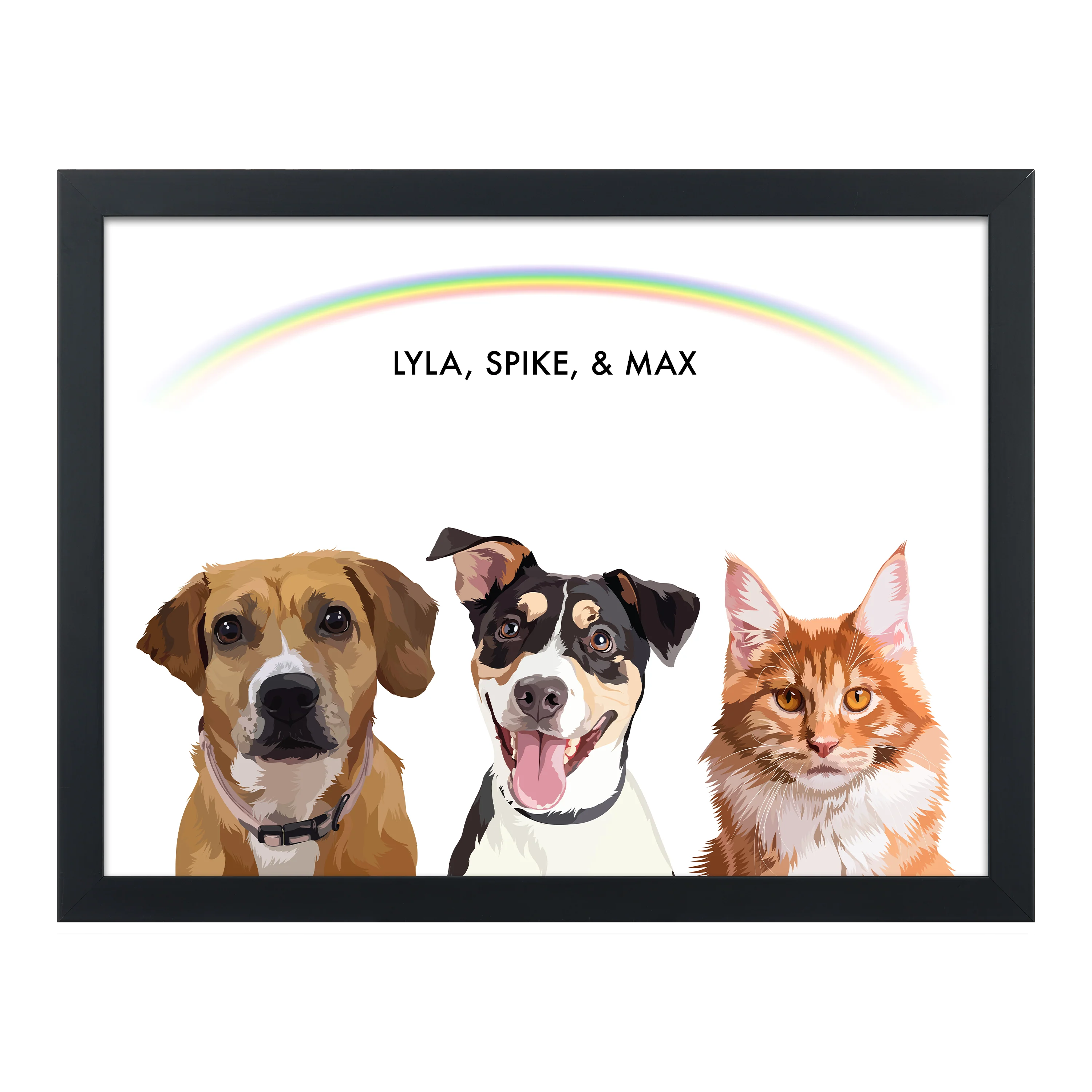 Custom Three Pet Portrait - Image 13