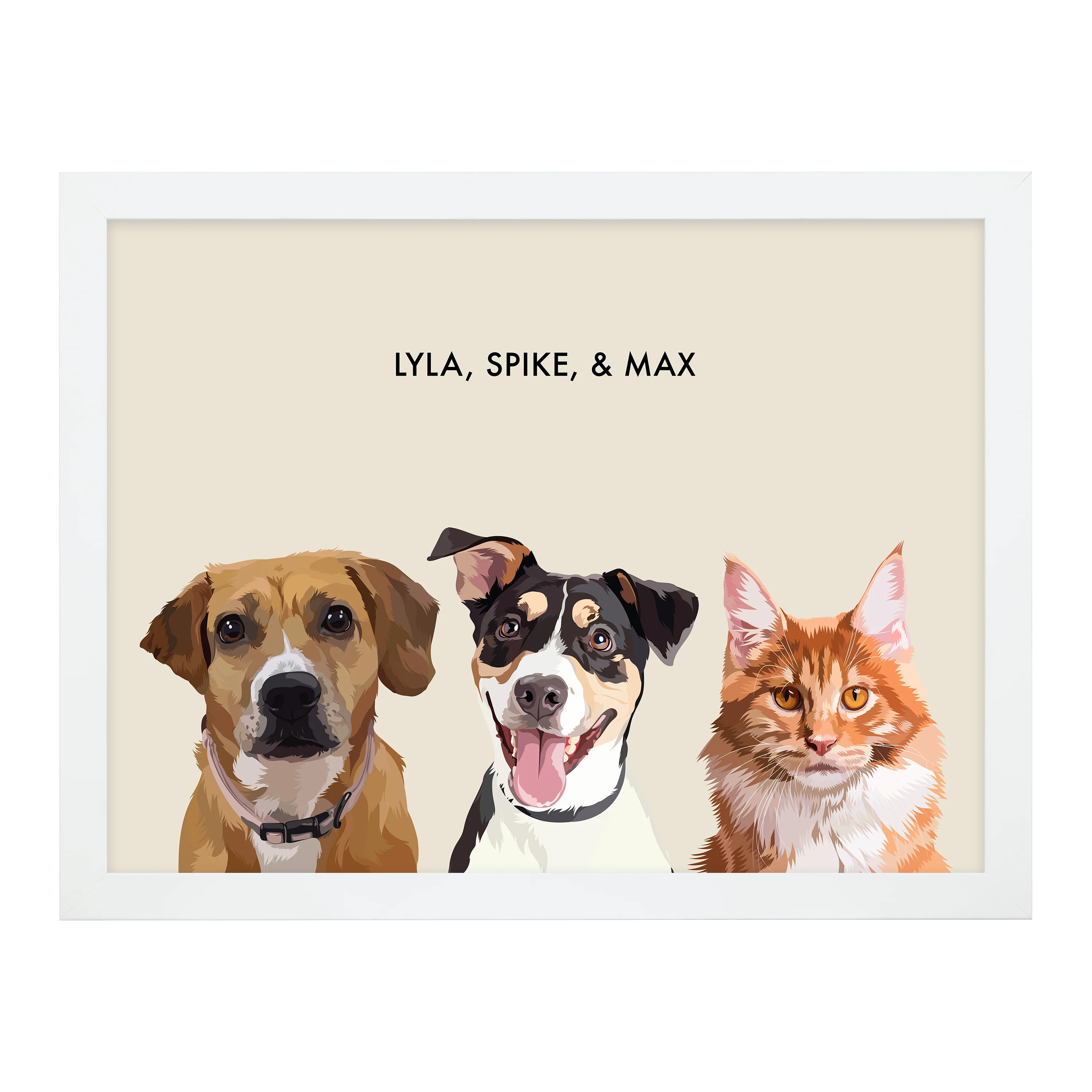 Custom Three Pet Portrait - Image 20