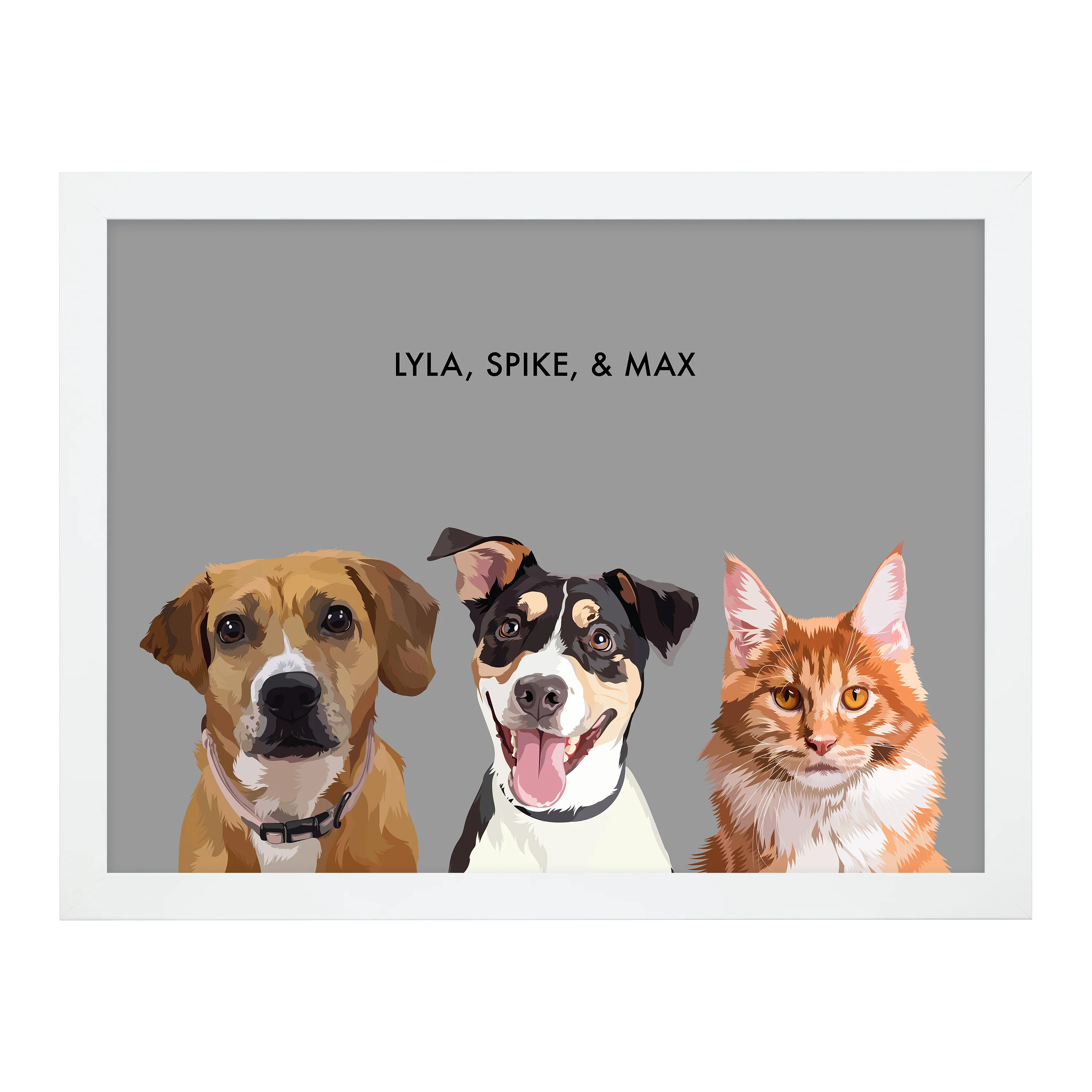 Custom Three Pet Portrait - Image 23