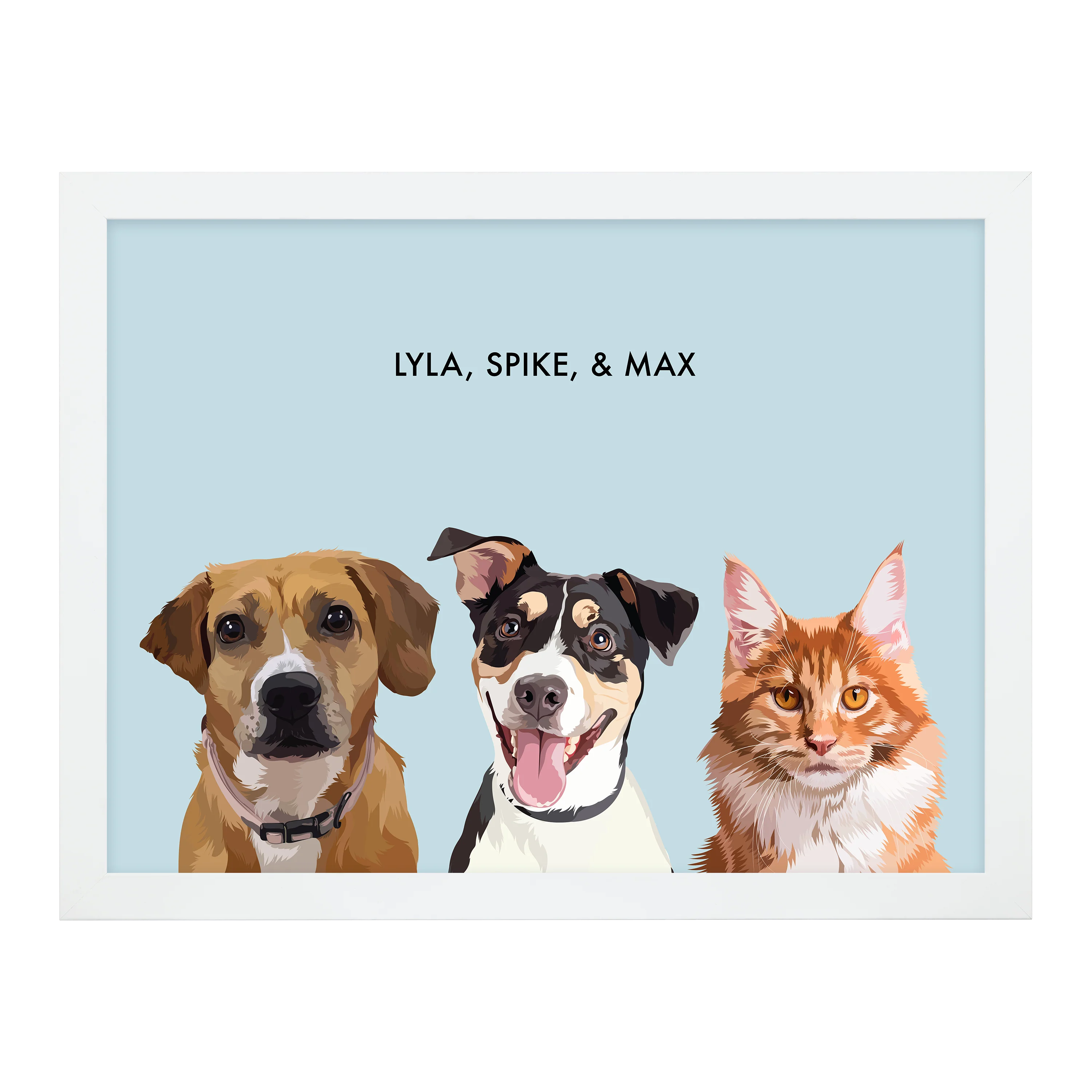 Custom Three Pet Portrait - Image 24