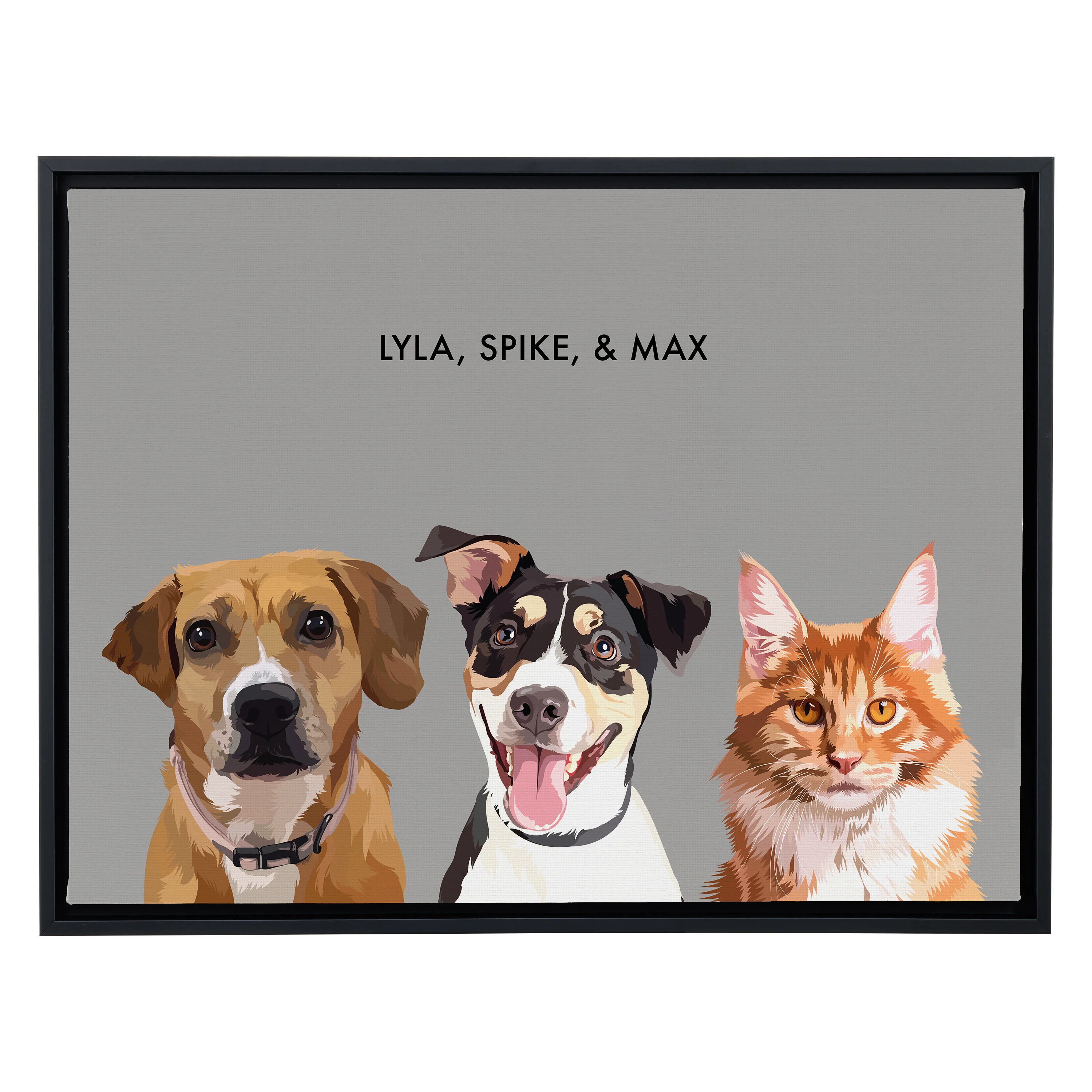 Custom Three Pet Portrait - Image 29