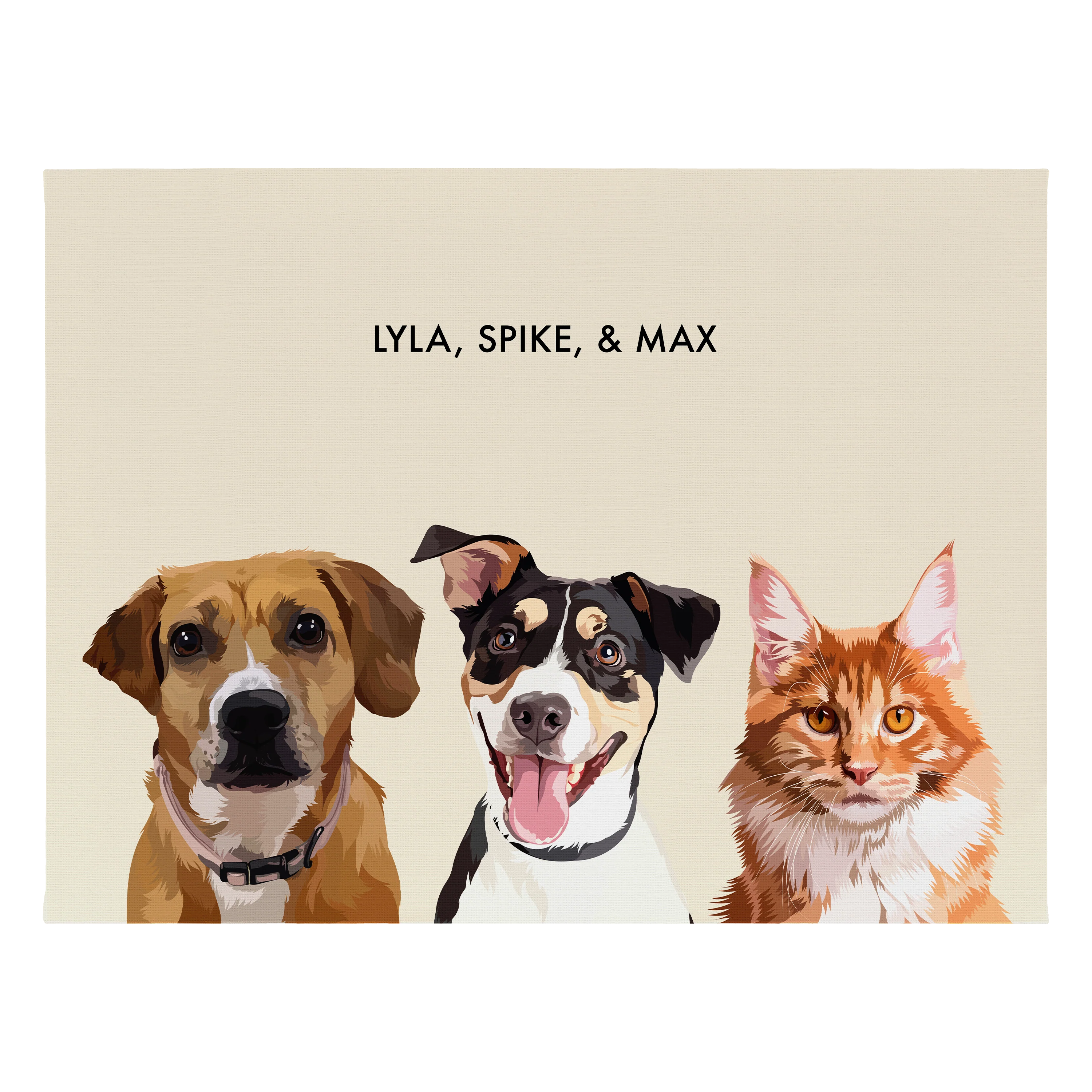 Custom Three Pet Portrait - Image 39