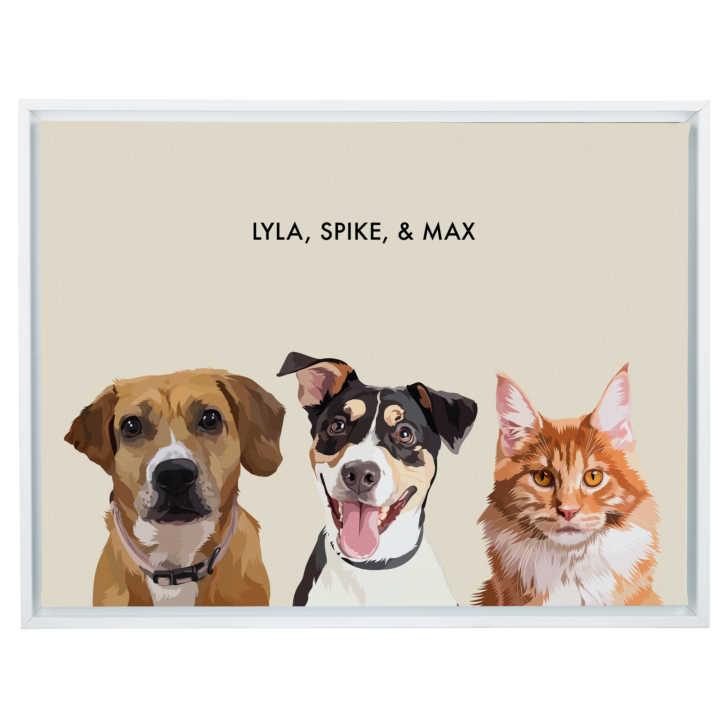 Custom Three Pet Portrait - Image 53